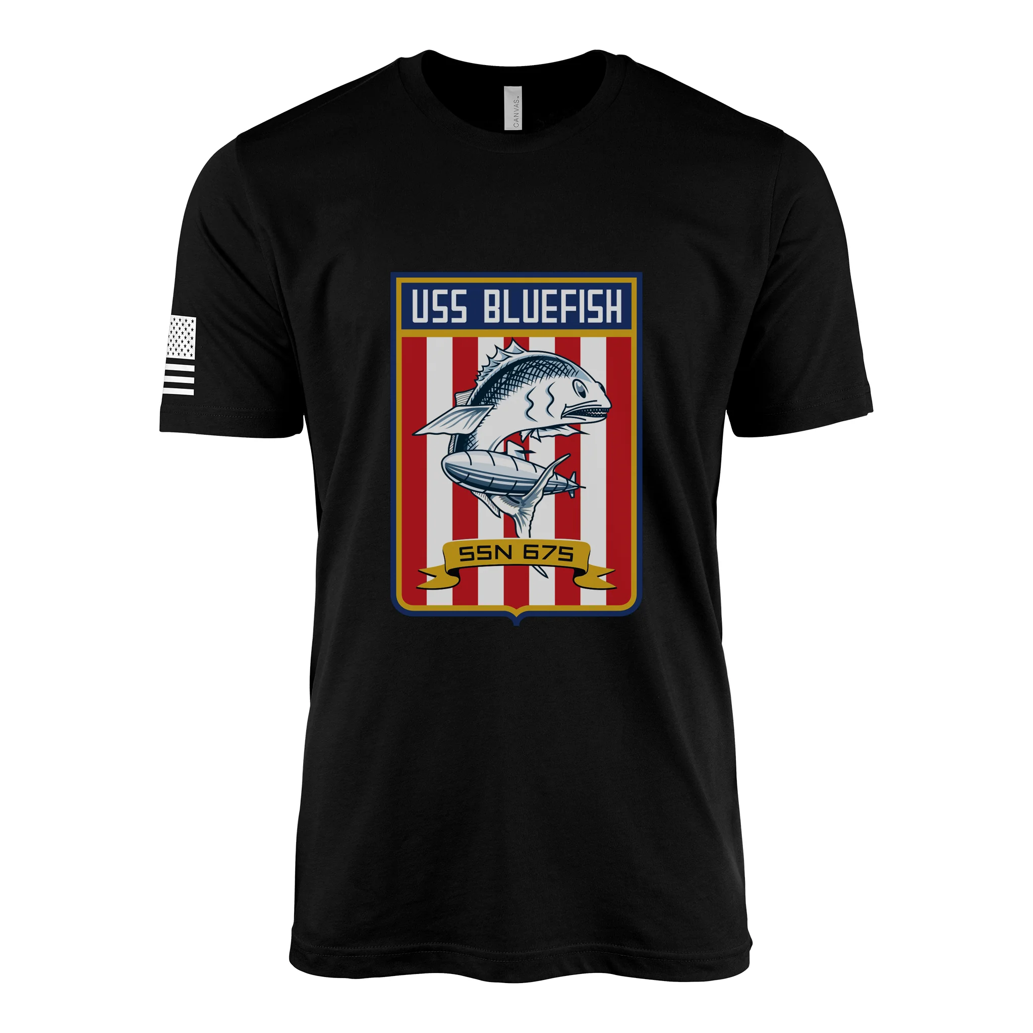 USS Bluefish (SSN-675) Submarine T-Shirt - Image 2