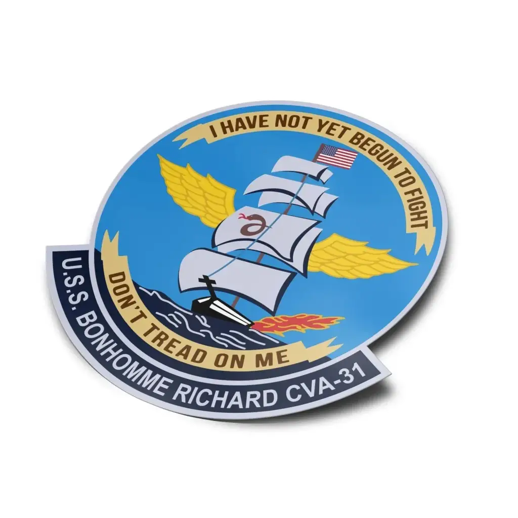 USS Bon Homme Richard (CVA-31) Die-Cut Vinyl Sticker Decal