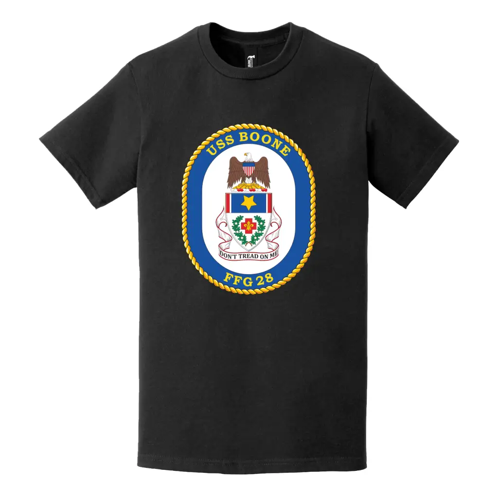 USS Booone (FFG-28) Logo Emblem T-Shirt