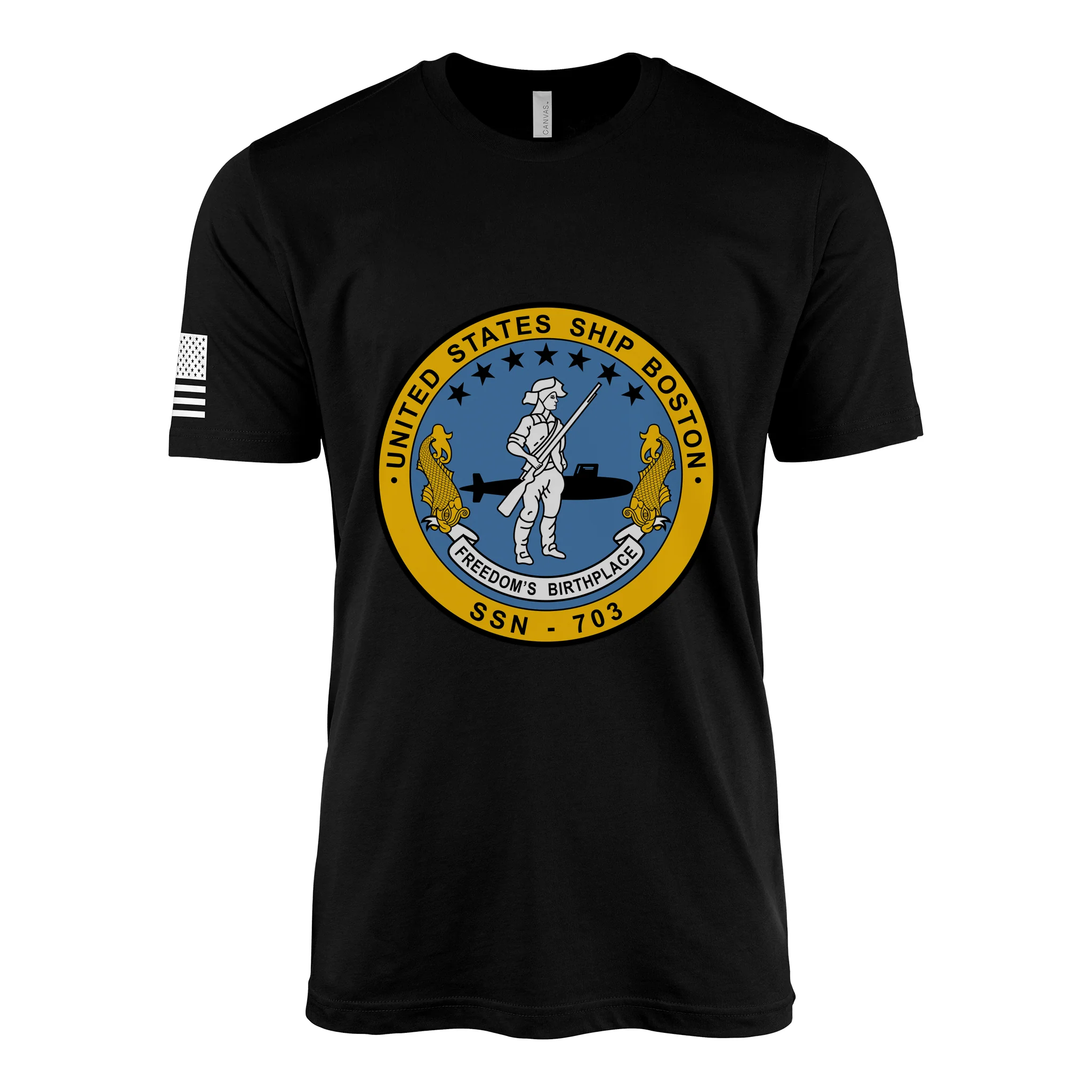 USS Boston (SSN-703) Submarine T-Shirt - Image 2