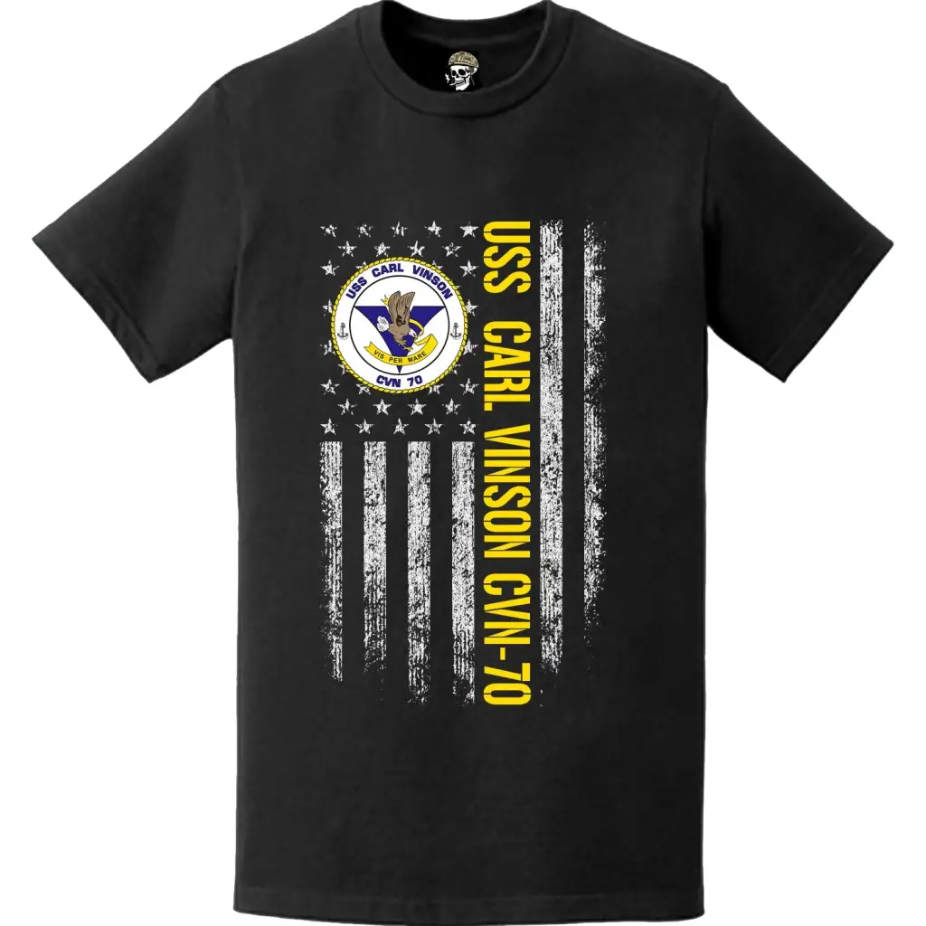 USS Carl Vinson (CVN-70) American Flag T-Shirt