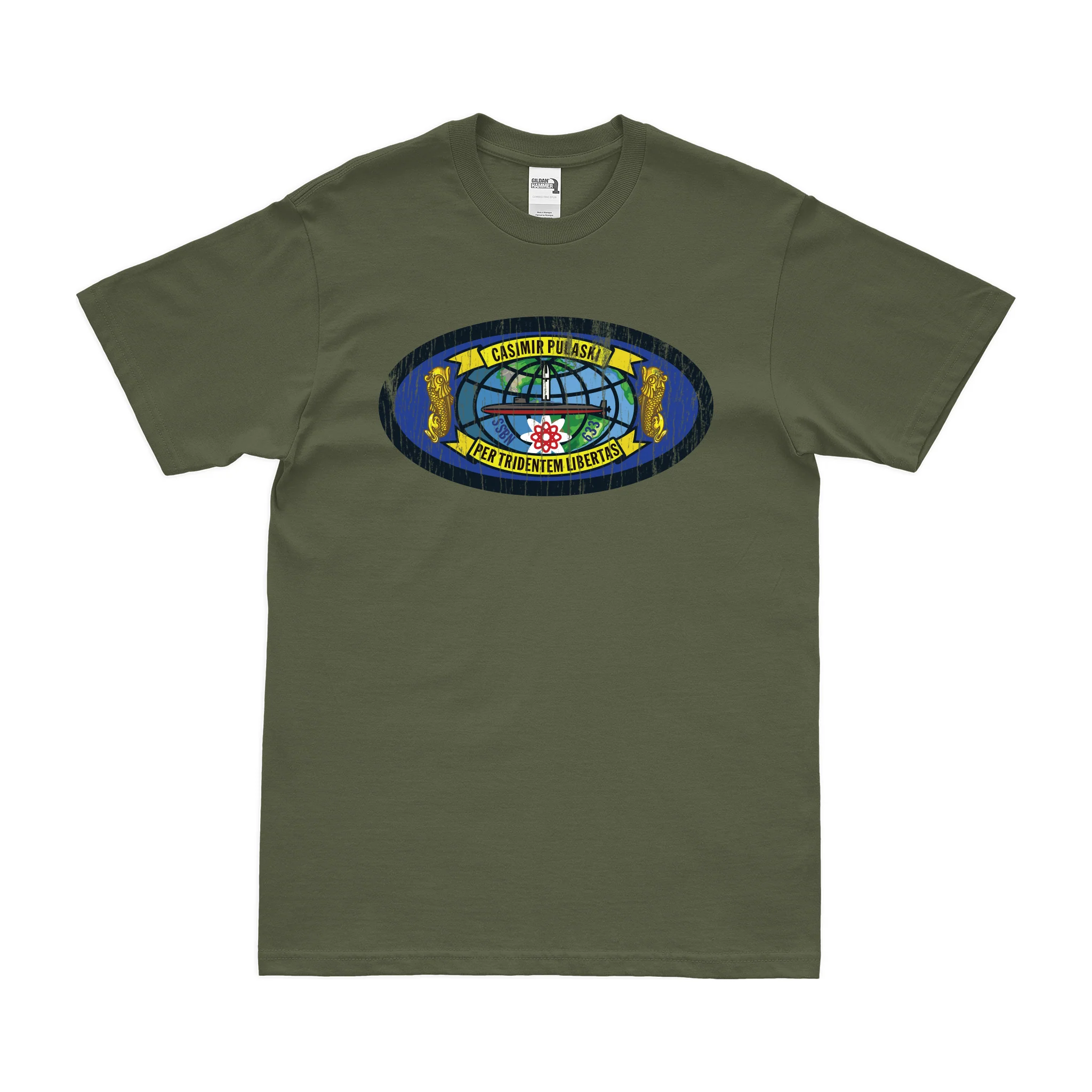 USS Casimir Pulaski (SSBN-633) Ballistic-Missile Submarine T-Shirt - Image 4