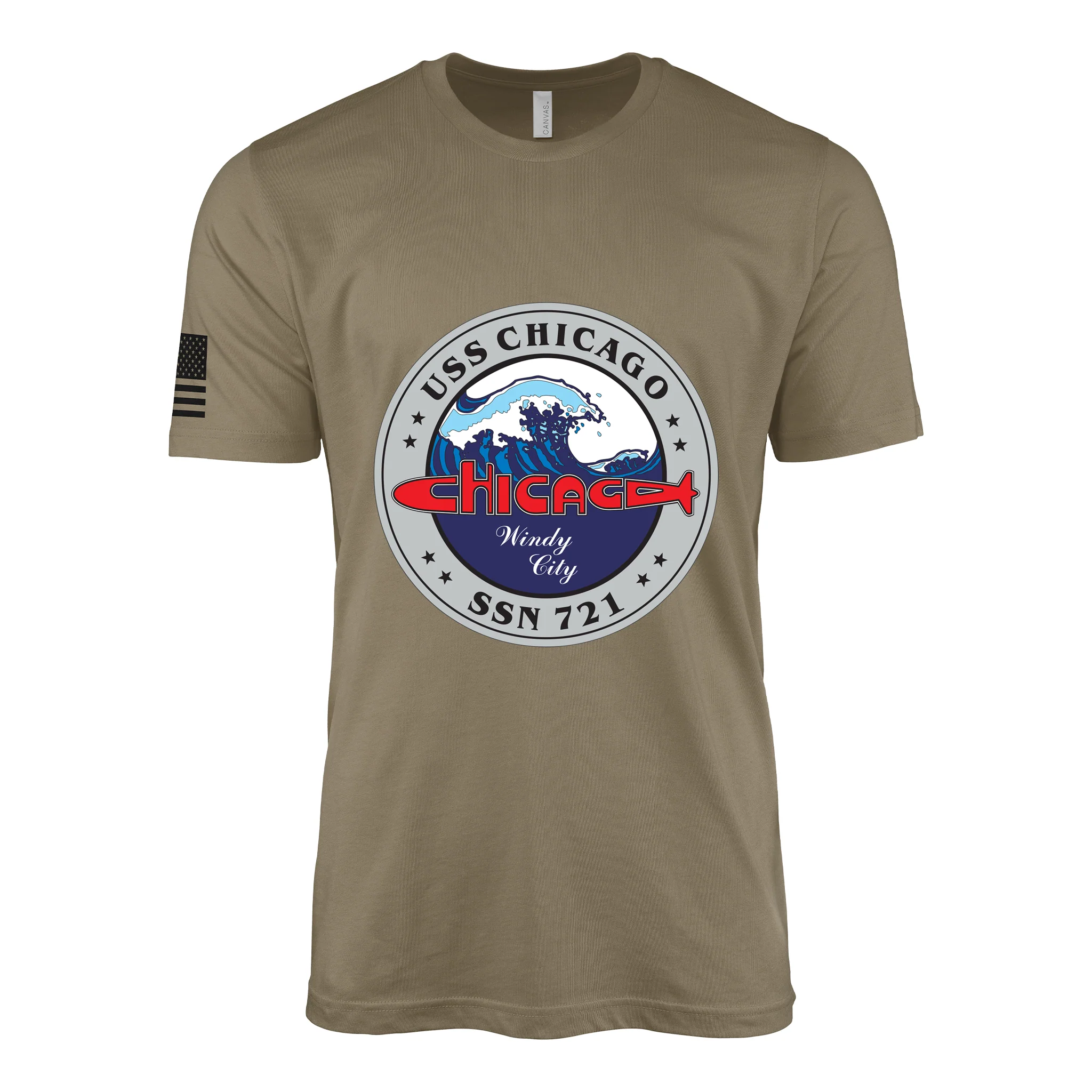 USS Chicago (SSN-721) Submarine T-Shirt V2
