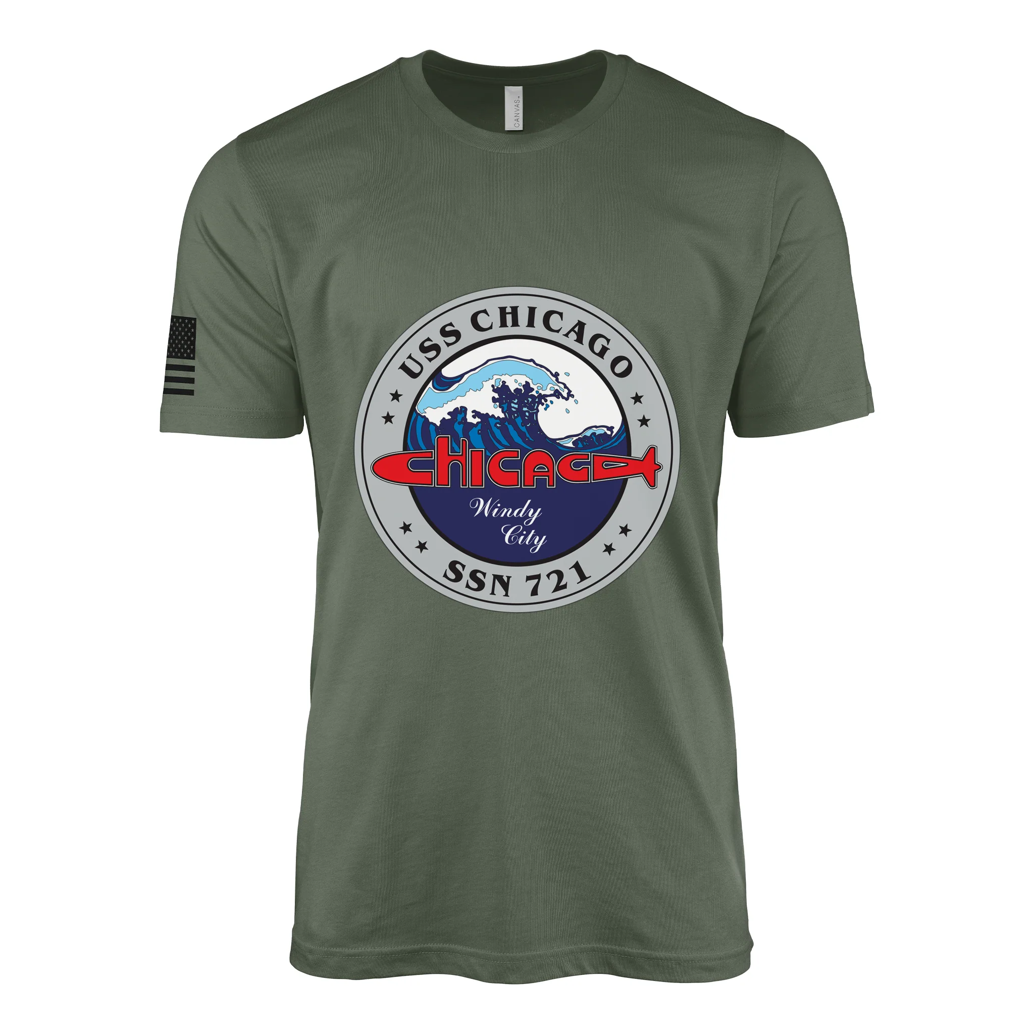 USS Chicago (SSN-721) Submarine T-Shirt V2 - Image 3
