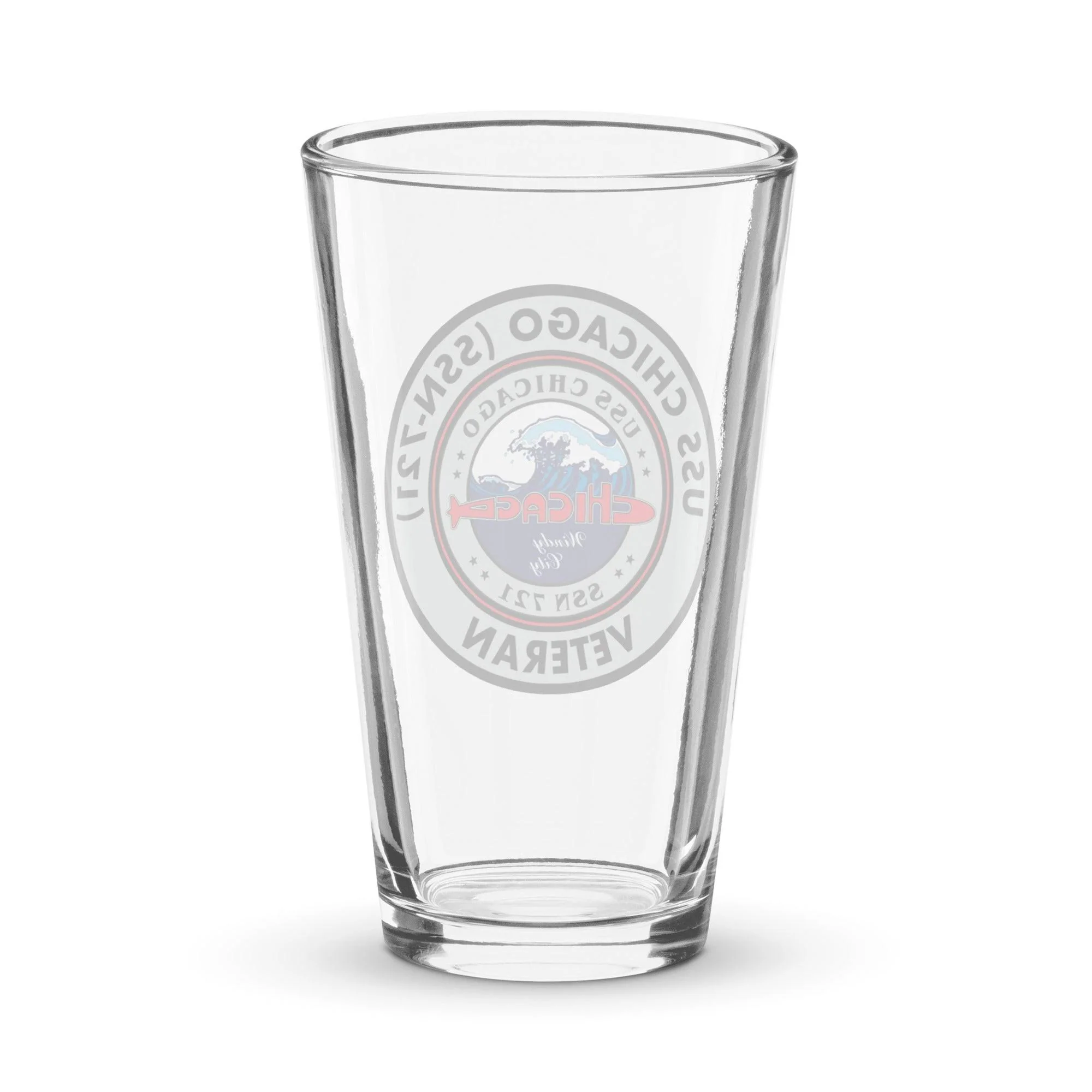 USS Chicago (SSN-721) Submarine Veteran Beer Pint Glass - Image 2