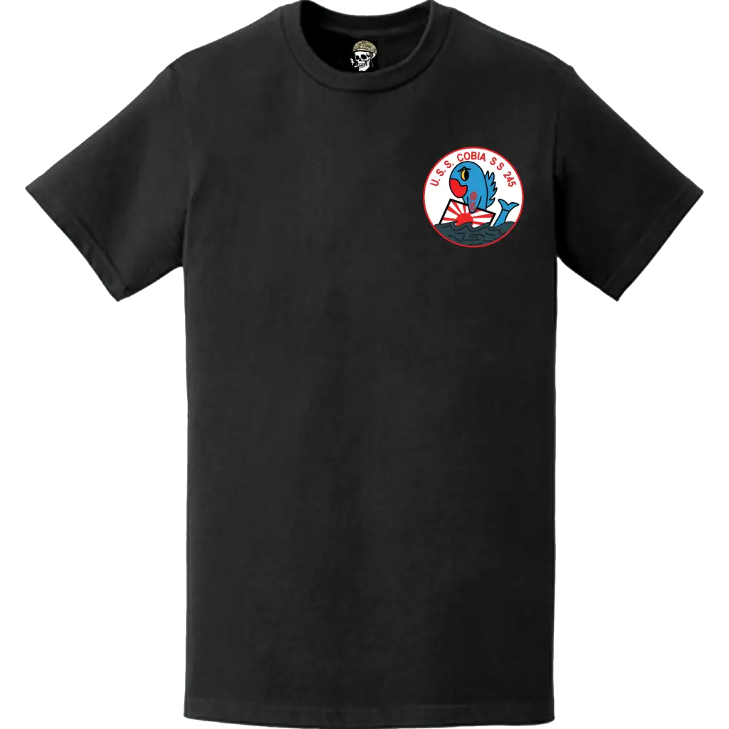 USS Cobia (SS-245) Submarine Left Chest Logo Emblem T-Shirt