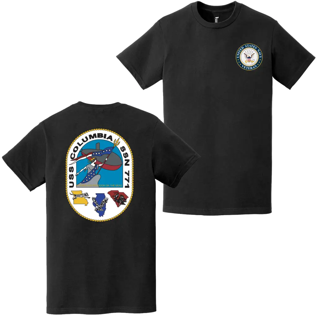 USS Columbia (SSN-771) U.S. Navy Veteran T-Shirt