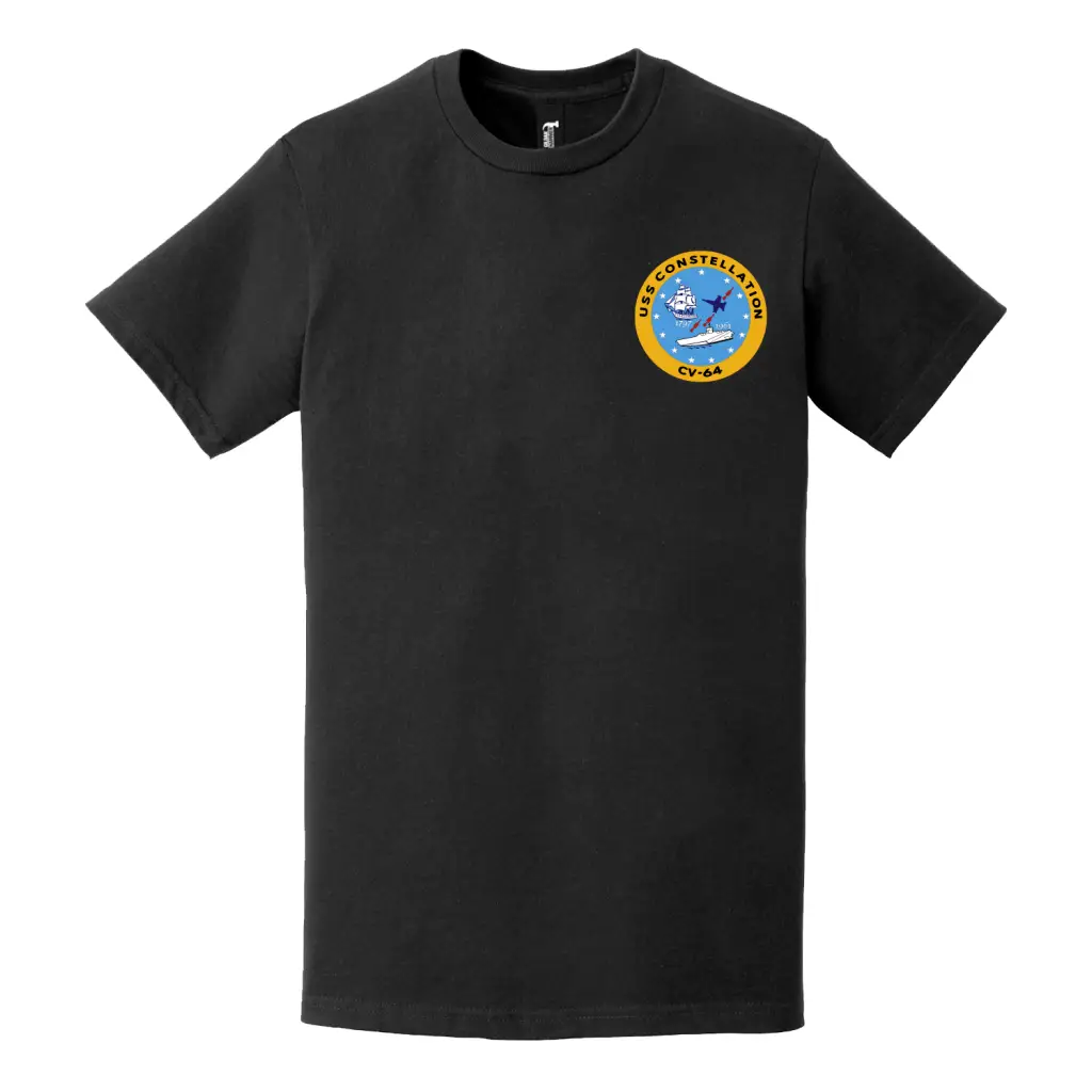 USS Constellation (CV/CVA-64) Left Chest Logo Emblem T-Shirt