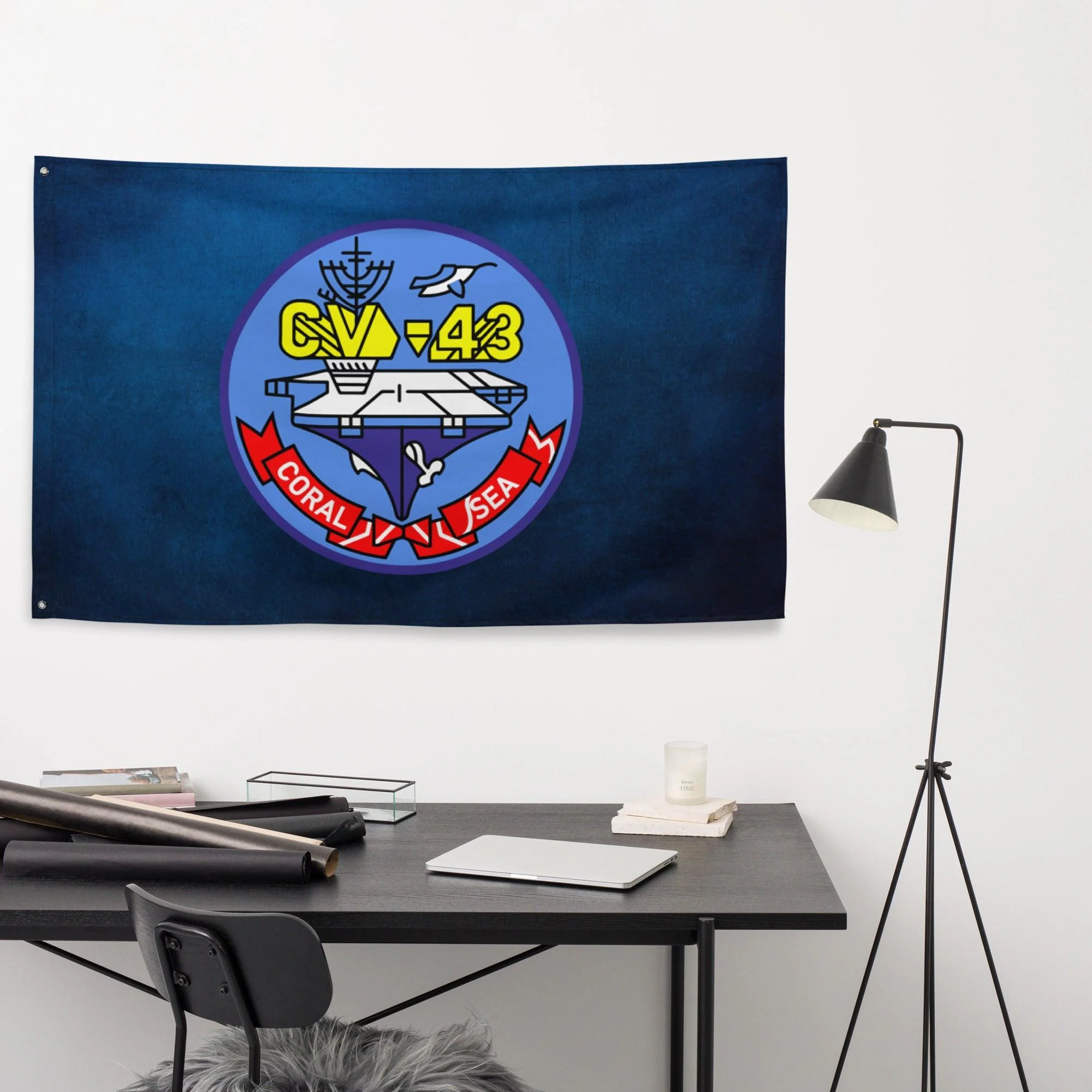 USS Coral Sea (CV-43) Logo Flag - Image 2