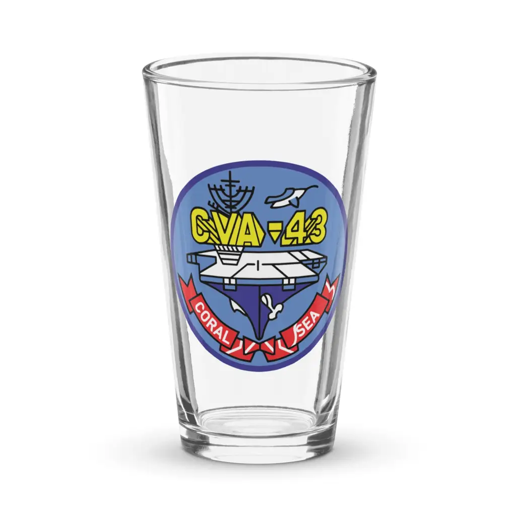 USS Coral Sea (CVA-43) Beer Pint Glass