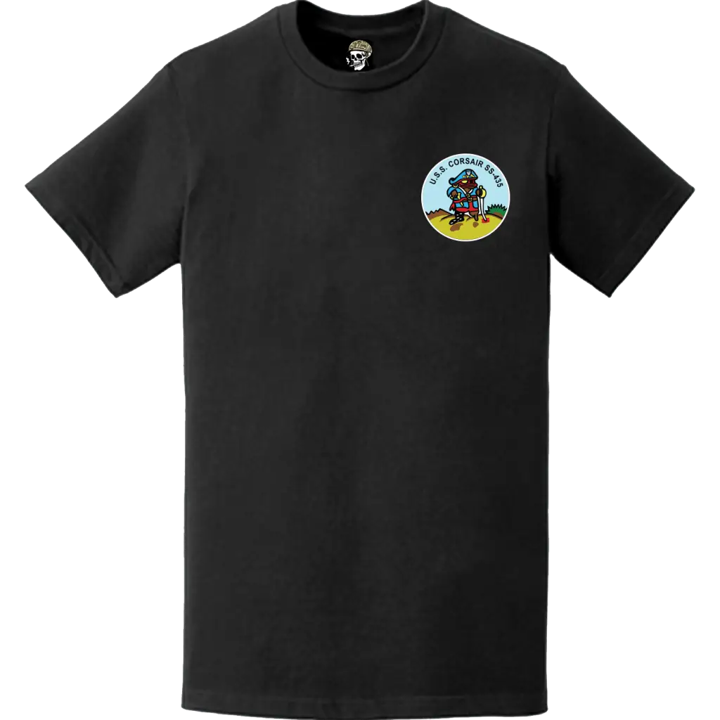 USS Corsair (SS-435) Submarine Left Chest Logo Emblem T-Shirt