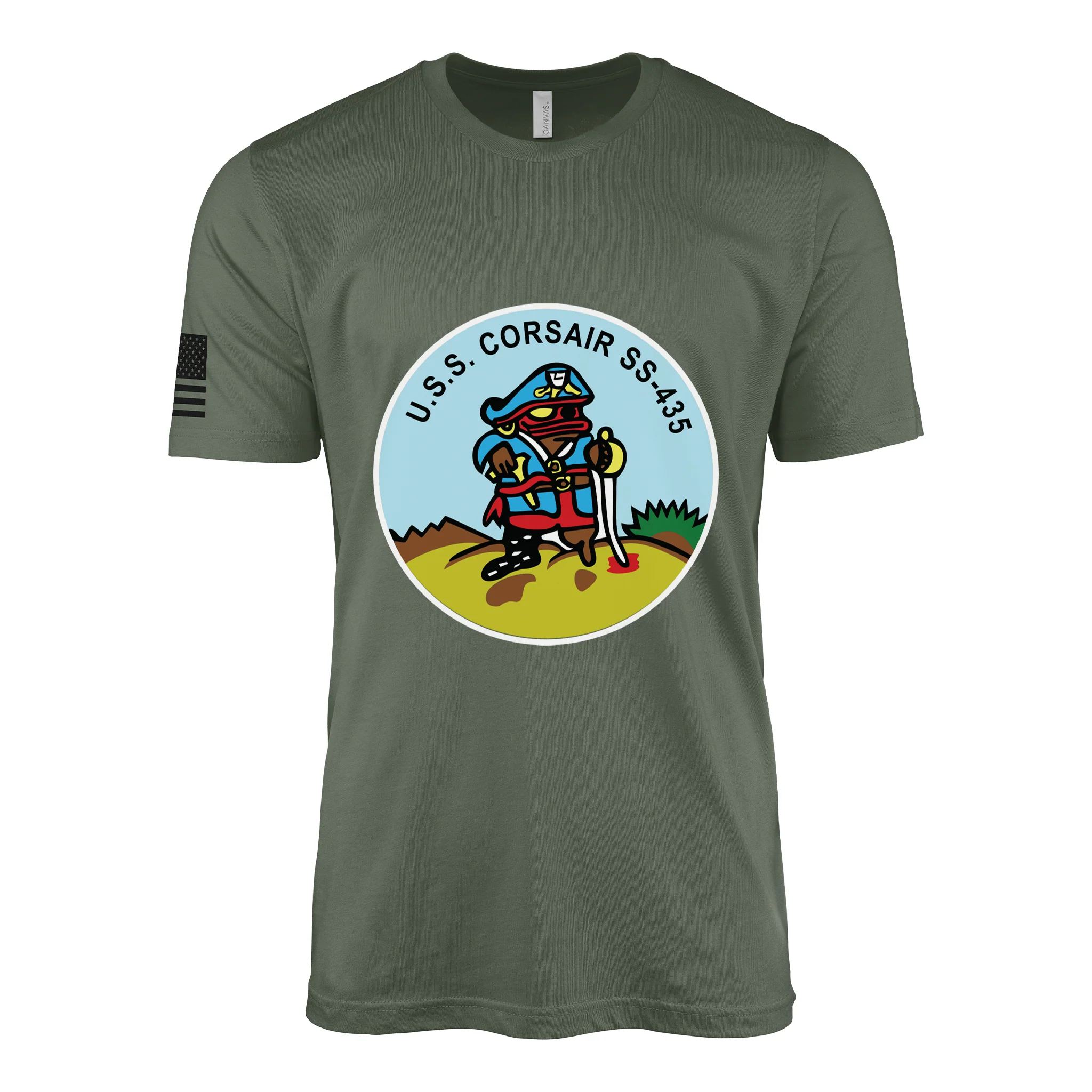 USS Corsair (SS-435) Submarine T-Shirt - Image 3