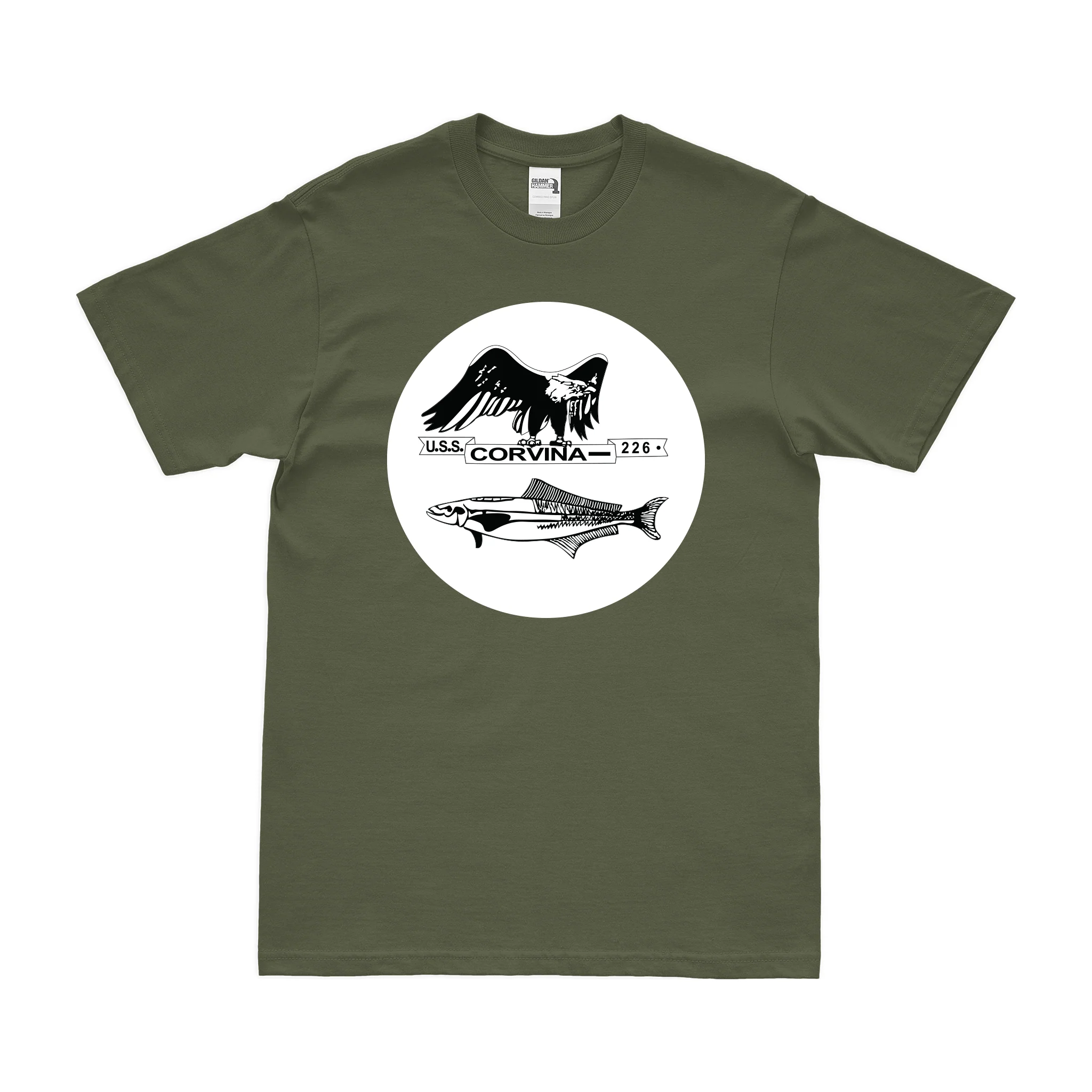 USS Corvina (SS-226) Gato-class Submarine T-Shirt - Image 2