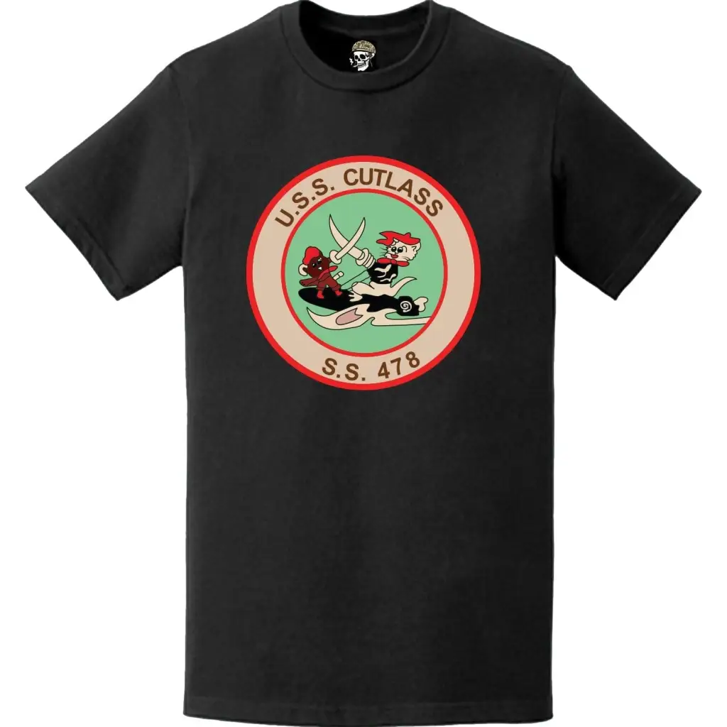 USS Cutlass (SS-478) Submarine Logo Emblem Crest T-Shirt