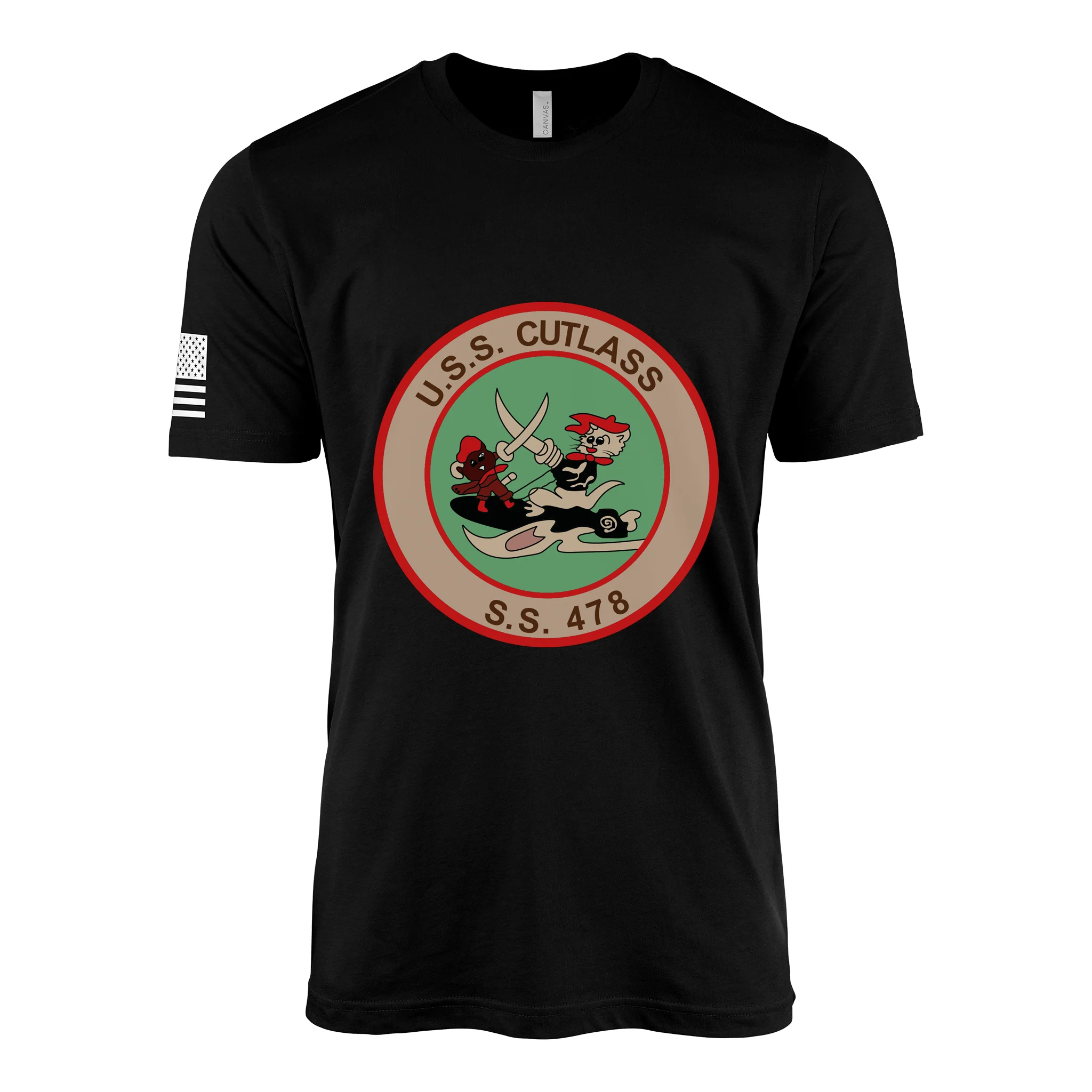 USS Cutlass (SS-478) Submarine T-Shirt - Image 2