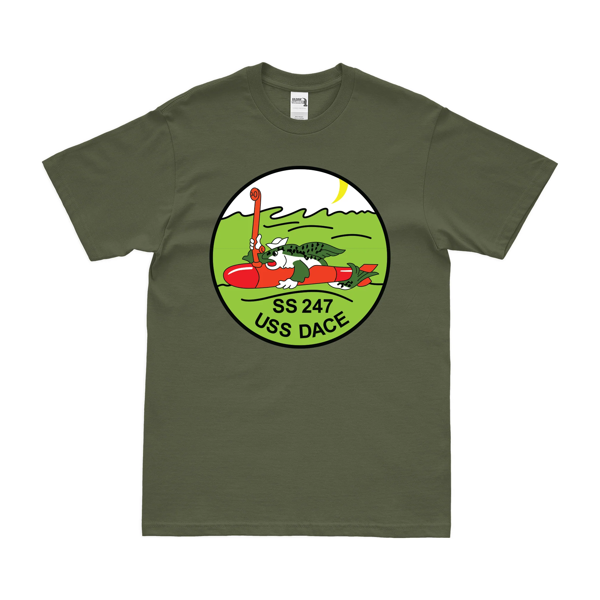 USS Dace (SS-247) Gato-class Submarine T-Shirt - Image 2