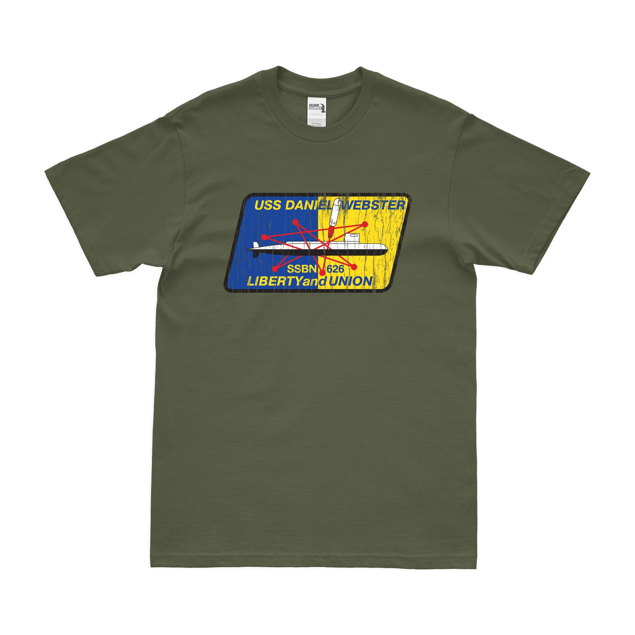 USS Daniel Webster (SSBN-626) Ballistic-Missile Submarine T-Shirt - Image 4