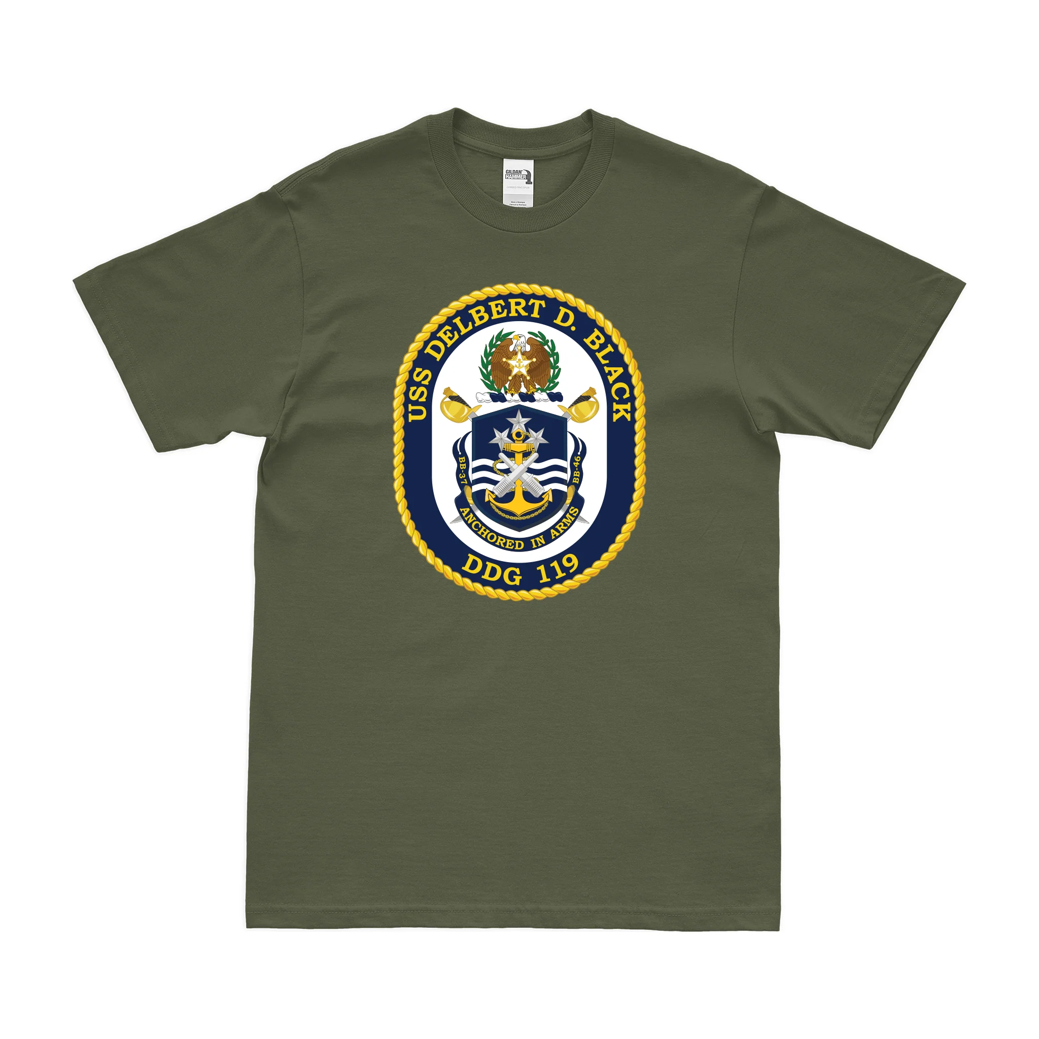 USS Delbert D. Black (DDG-119) Logo Emblem T-Shirt - Image 2