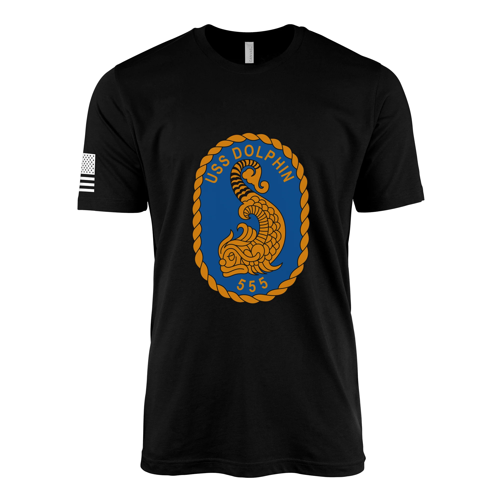 USS Dolphin (AGSS-555) Submarine T-Shirt - Image 2