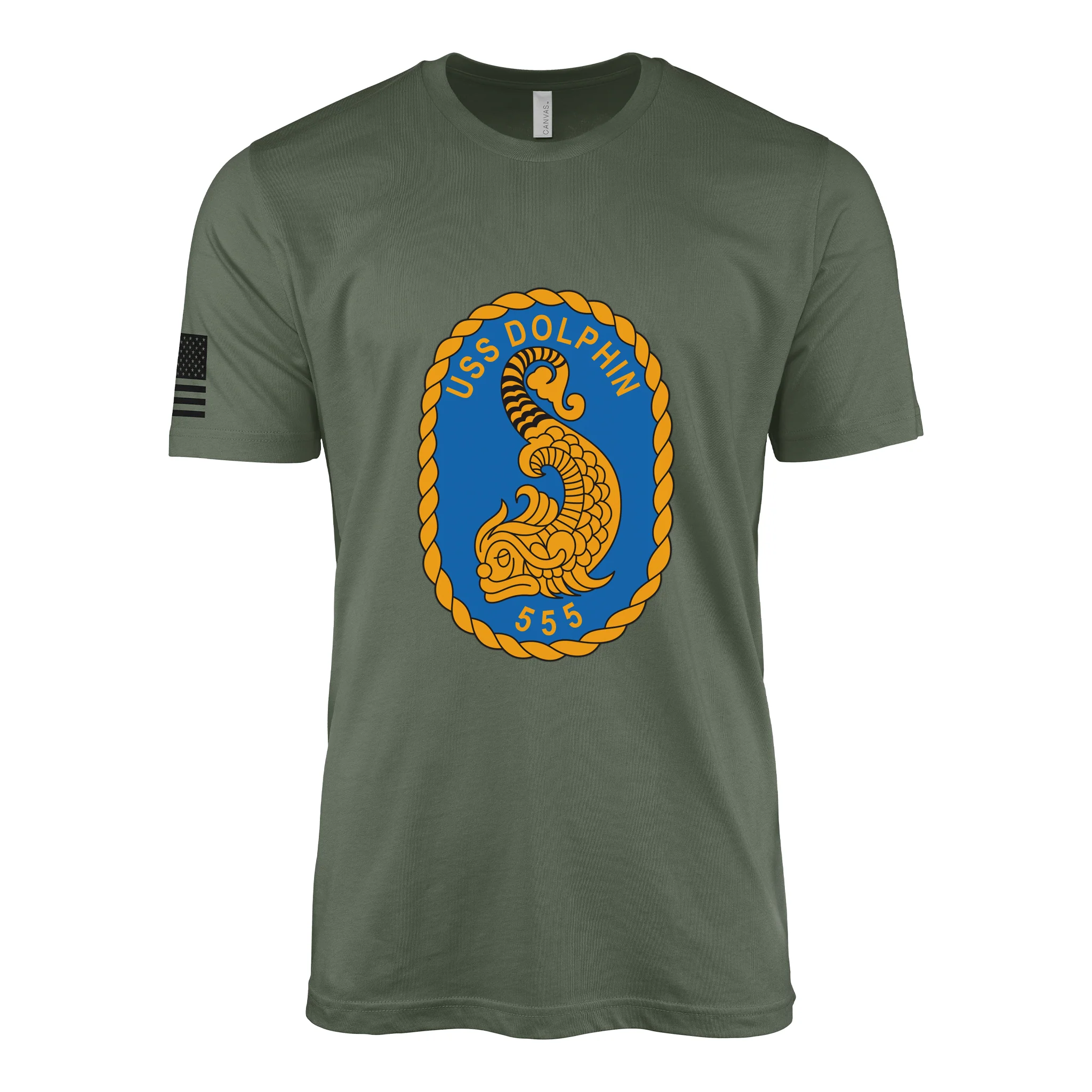 USS Dolphin (AGSS-555) Submarine T-Shirt - Image 3