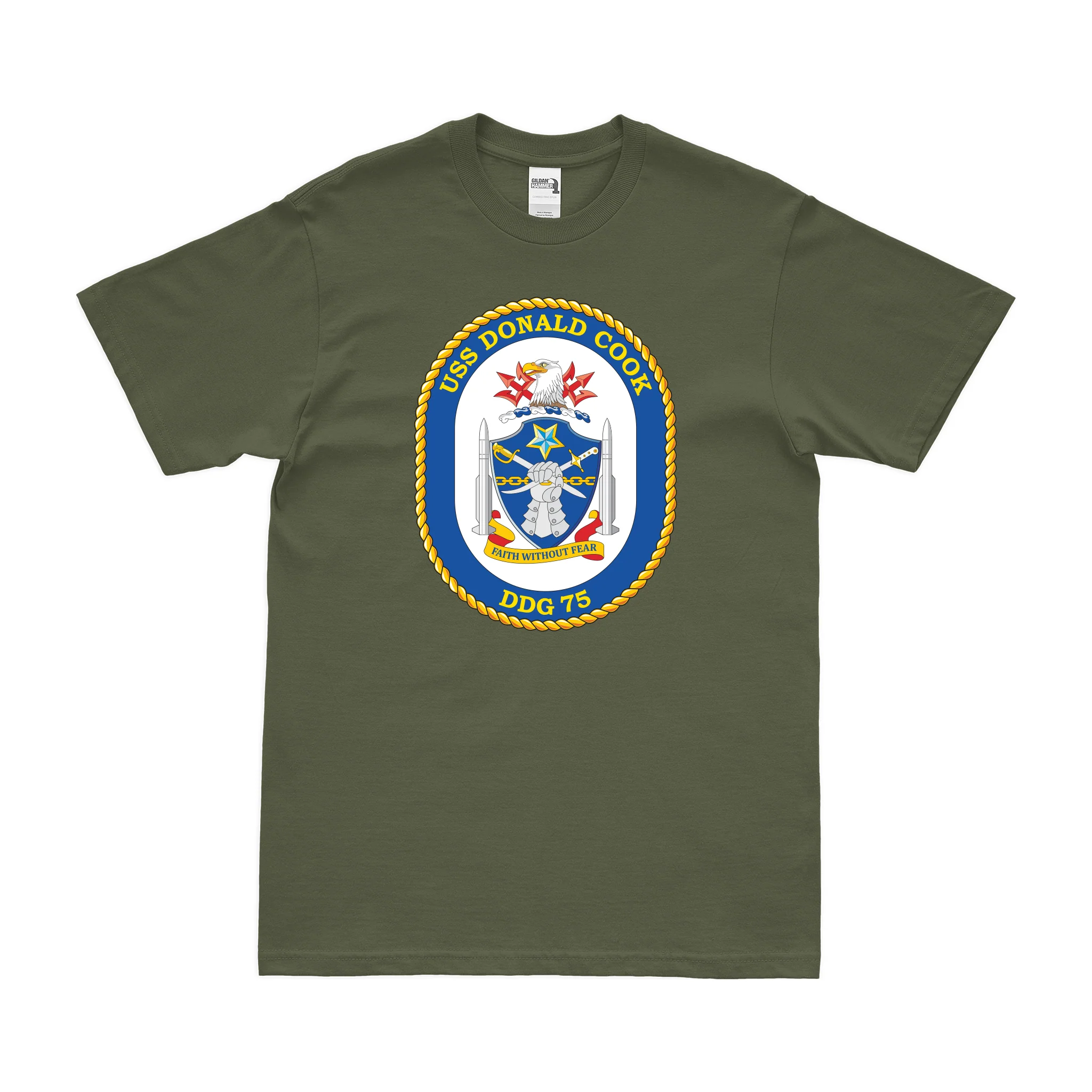 USS Donald Cook (DDG-75) Logo Emblem T-Shirt - Image 2