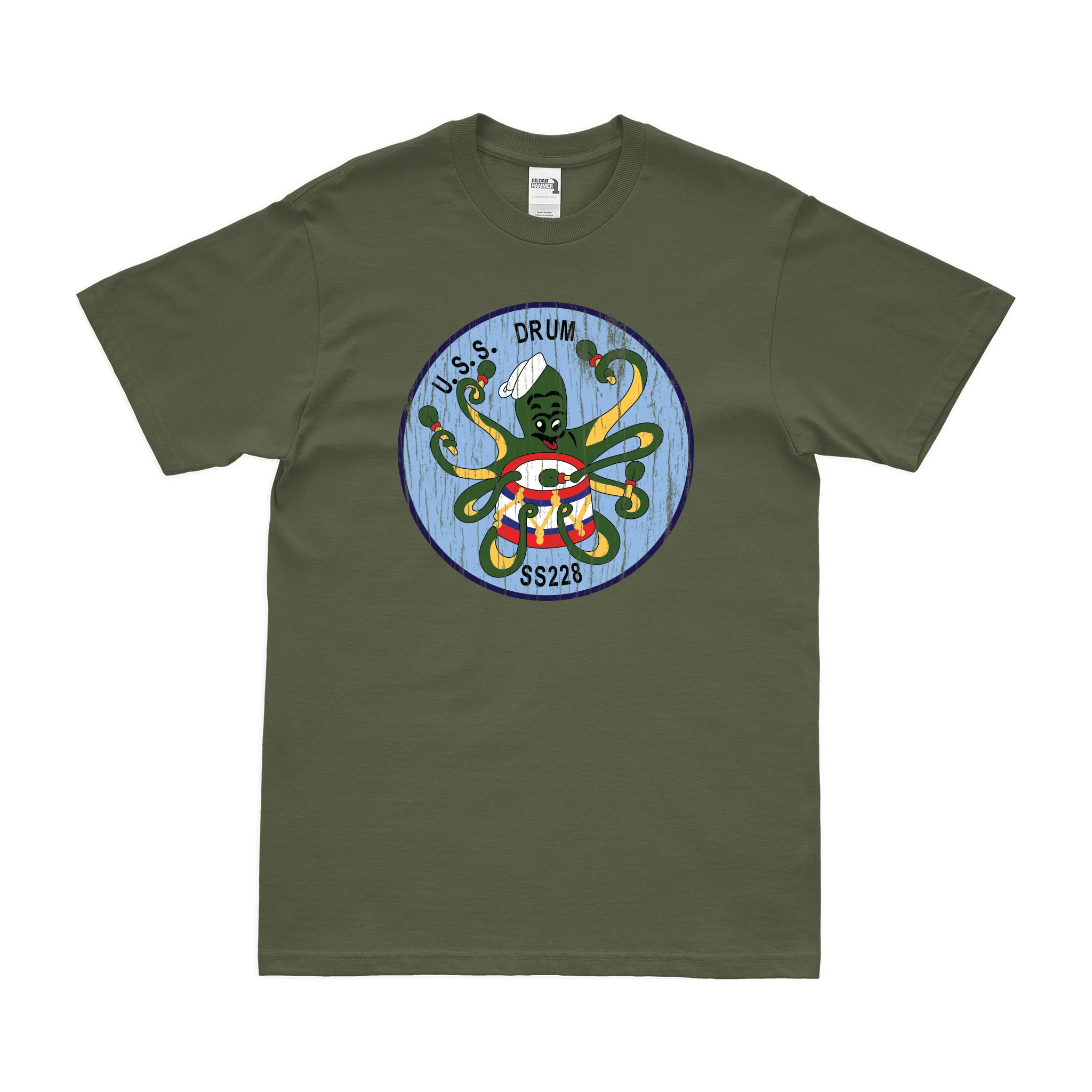 USS Drum (SS-228) Gato-class Submarine T-Shirt - Image 4