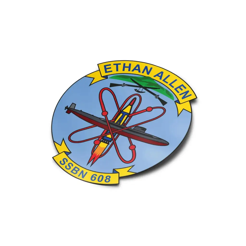 USS Ethan Allen (SSBN-608) Die-Cut Vinyl Sticker Decal