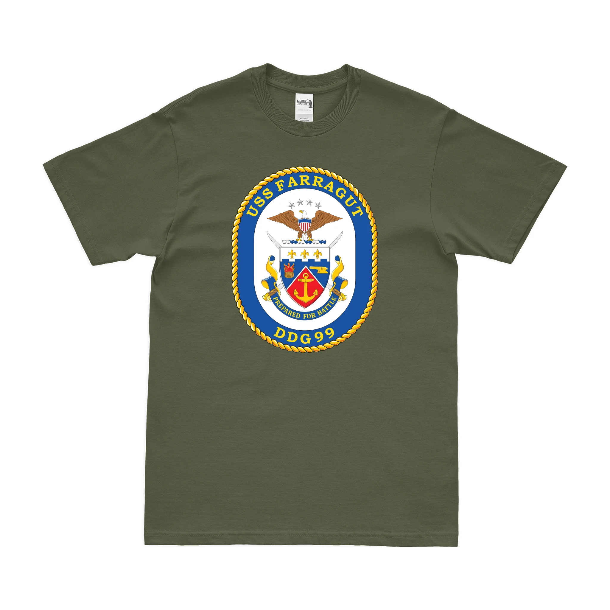 USS Farragut (DDG-99) Logo Emblem T-Shirt - Image 2