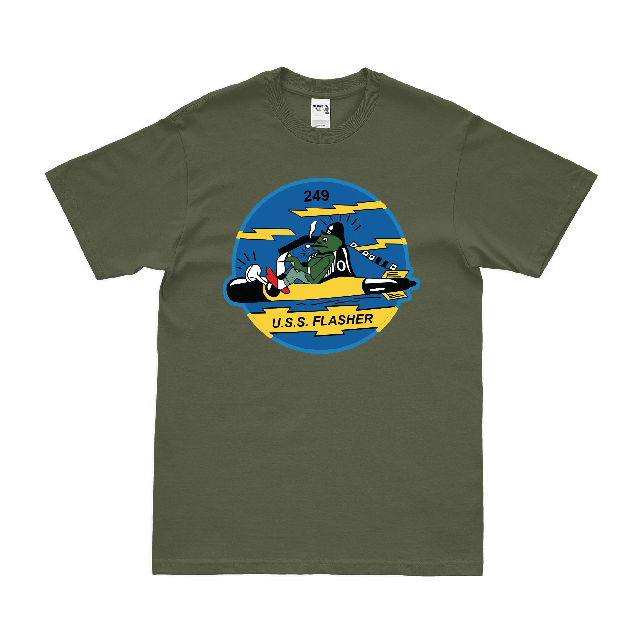 USS Flasher (SS-249) Gato-class Submarine T-Shirt - Image 2