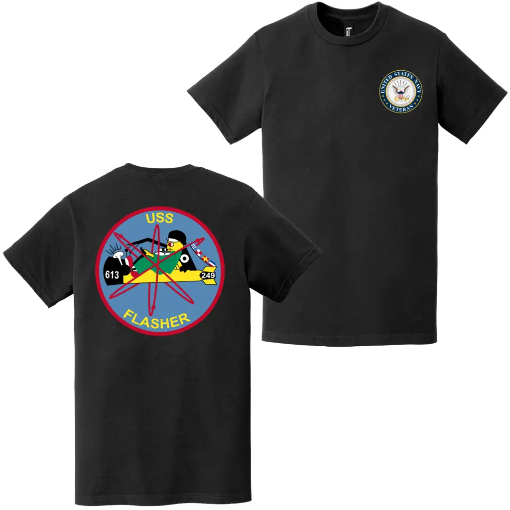 USS Flasher (SSN-613) U.S. Navy Veteran T-Shirt