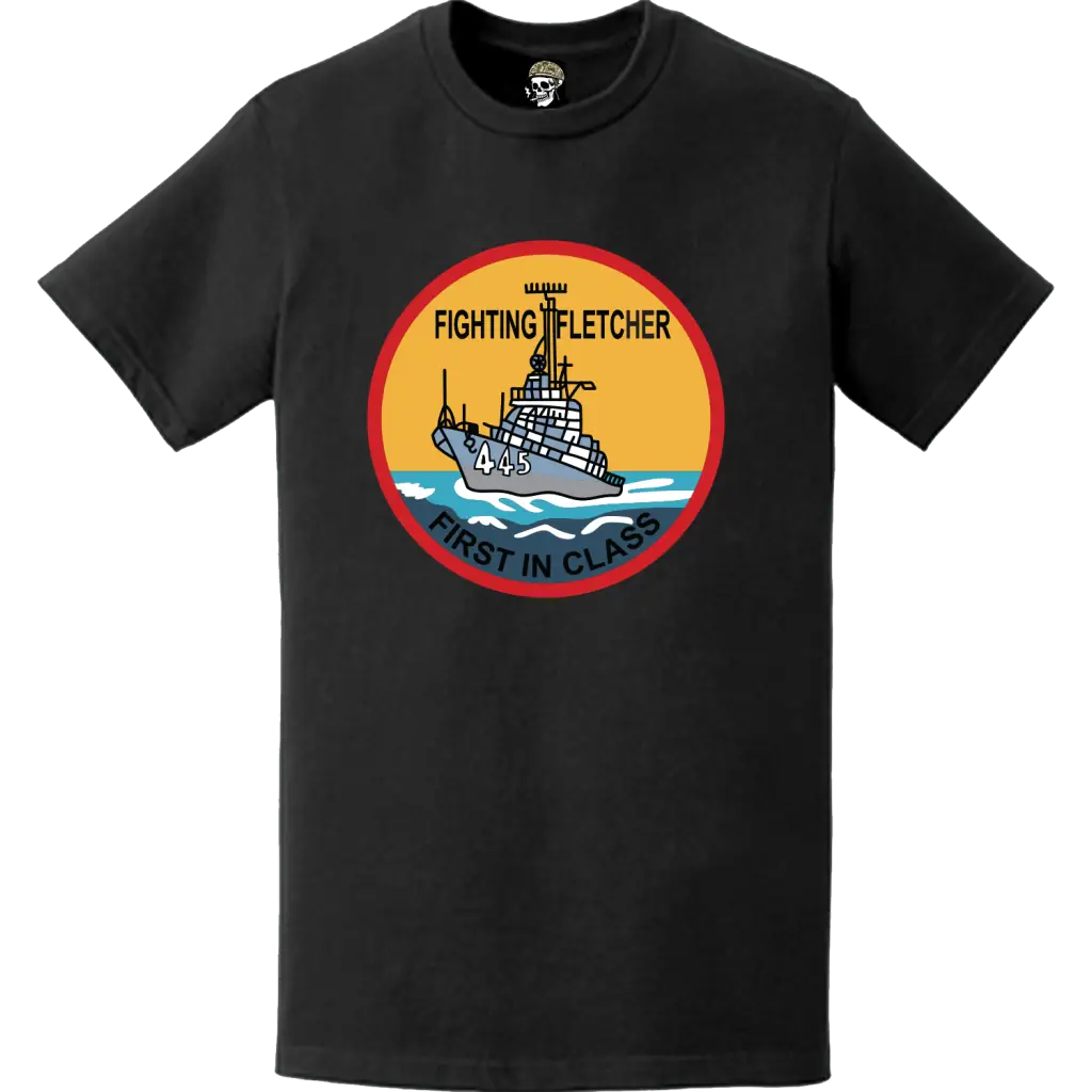 USS Fletcher (DD-445) Ship's Crest Logo T-Shirt
