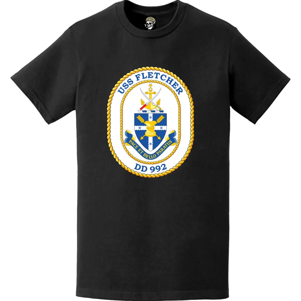 USS Fletcher (DD-992) Ship's Crest Logo T-Shirt