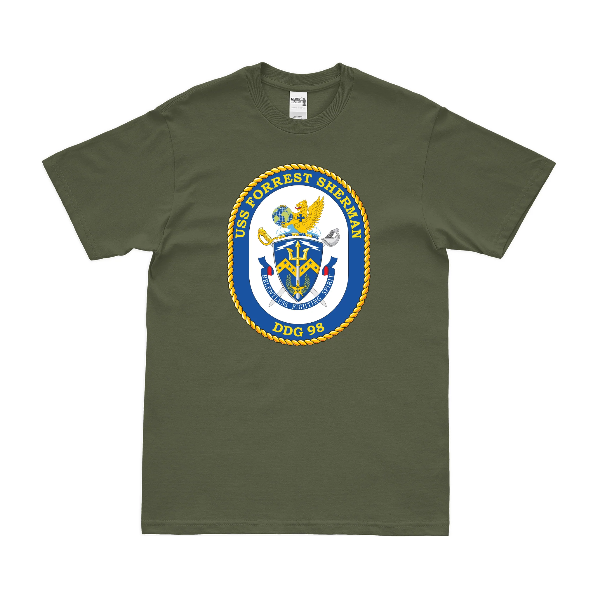 USS Forrest Sherman (DDG-98) Logo Emblem T-Shirt - Image 2