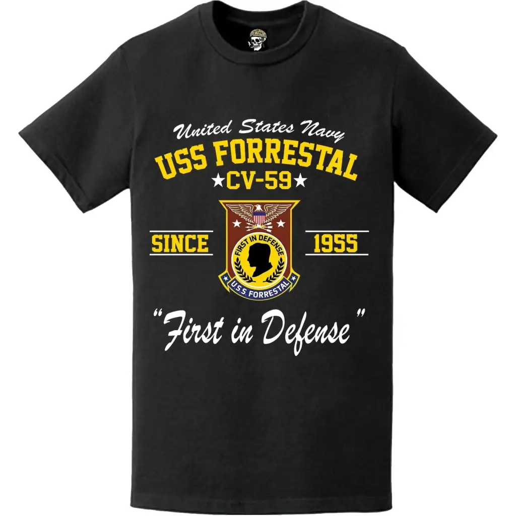 USS Forrestal (CV-59) Since 1955 Motto T-Shirt