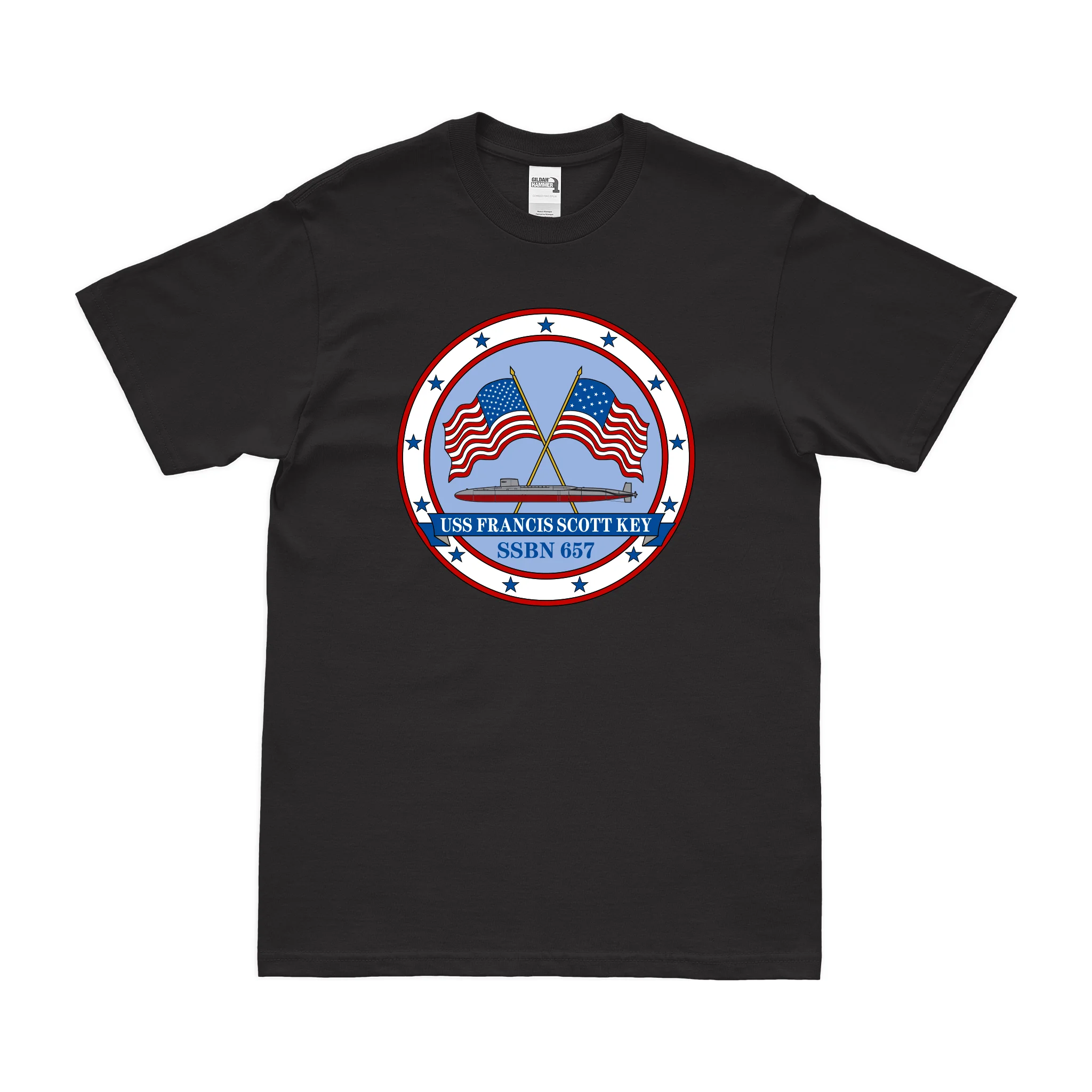 USS Francis Scott Key (SSBN-657) Ballistic-Missile Submarine T-Shirt
