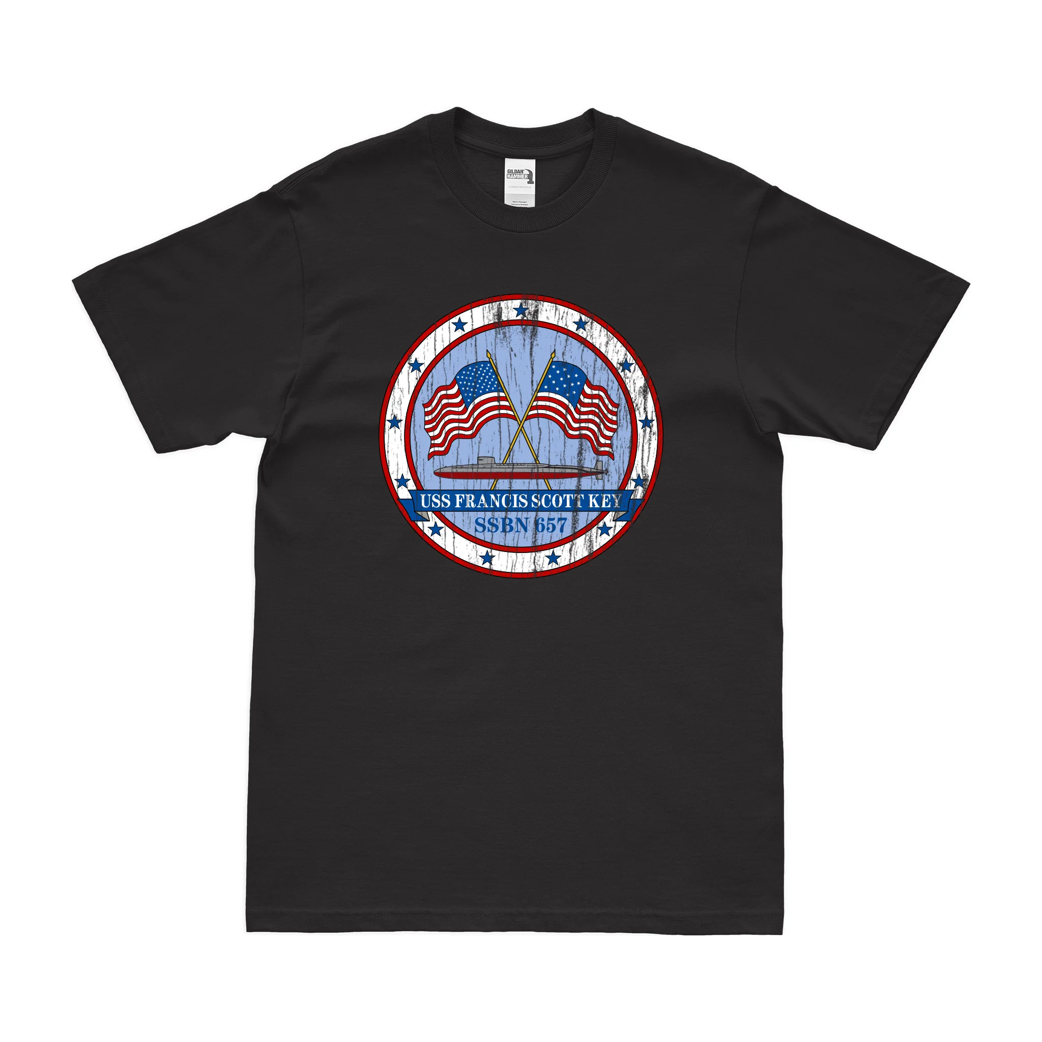 USS Francis Scott Key (SSBN-657) Ballistic-Missile Submarine T-Shirt - Image 3