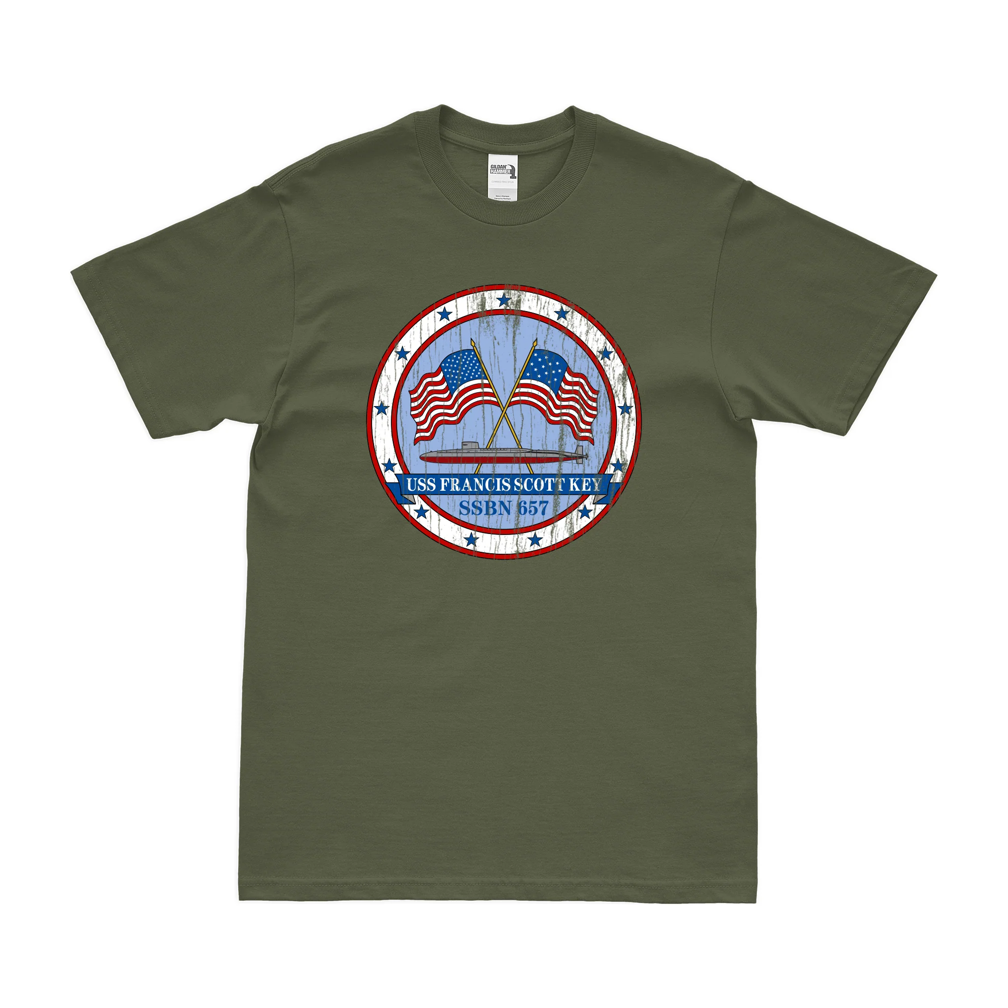 USS Francis Scott Key (SSBN-657) Ballistic-Missile Submarine T-Shirt - Image 4