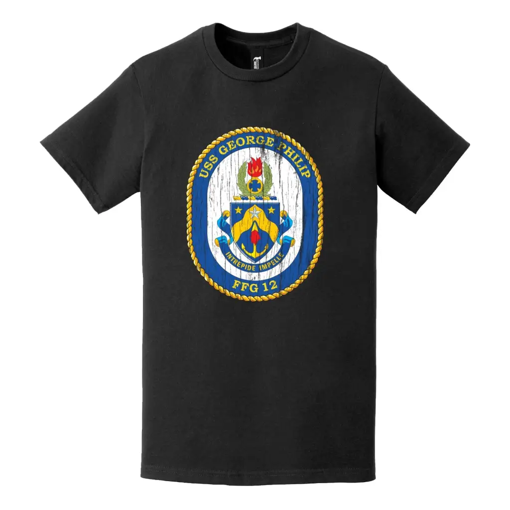 USS George Philip (FFG-12) Logo Distressed T-Shirt