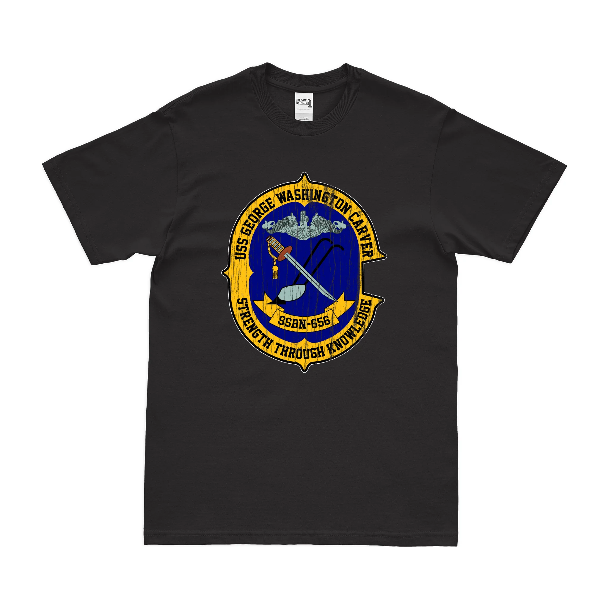 USS George Washington Carver (SSBN-656) Ballistic-Missile Submarine T-Shirt - Image 3