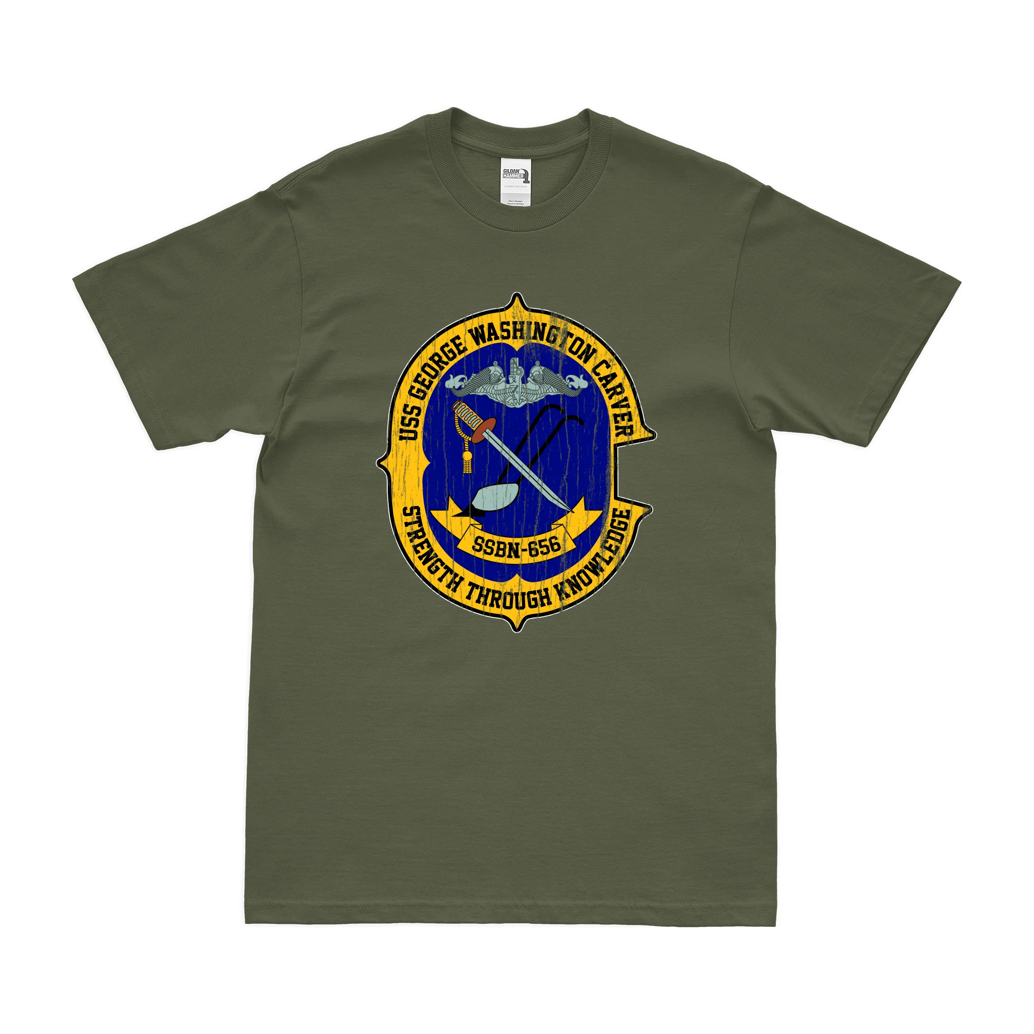 USS George Washington Carver (SSBN-656) Ballistic-Missile Submarine T-Shirt - Image 4