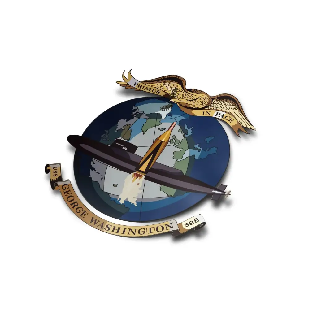 USS George Washington (SSBN-598) Die-Cut Vinyl Sticker Decal