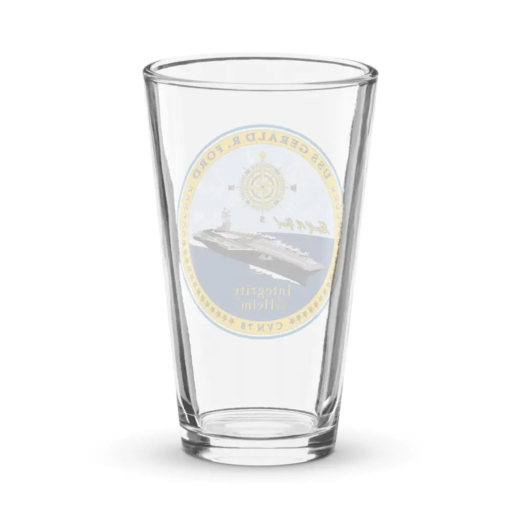USS Gerald R. Ford (CVN-78) Beer Pint Glass - Image 2