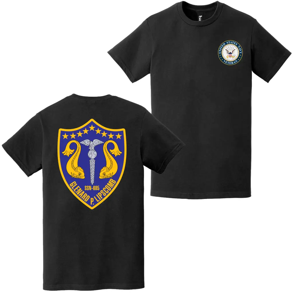 USS Glenard P. Lipscomb (SSN-685) U.S. Navy Veteran T-Shirt