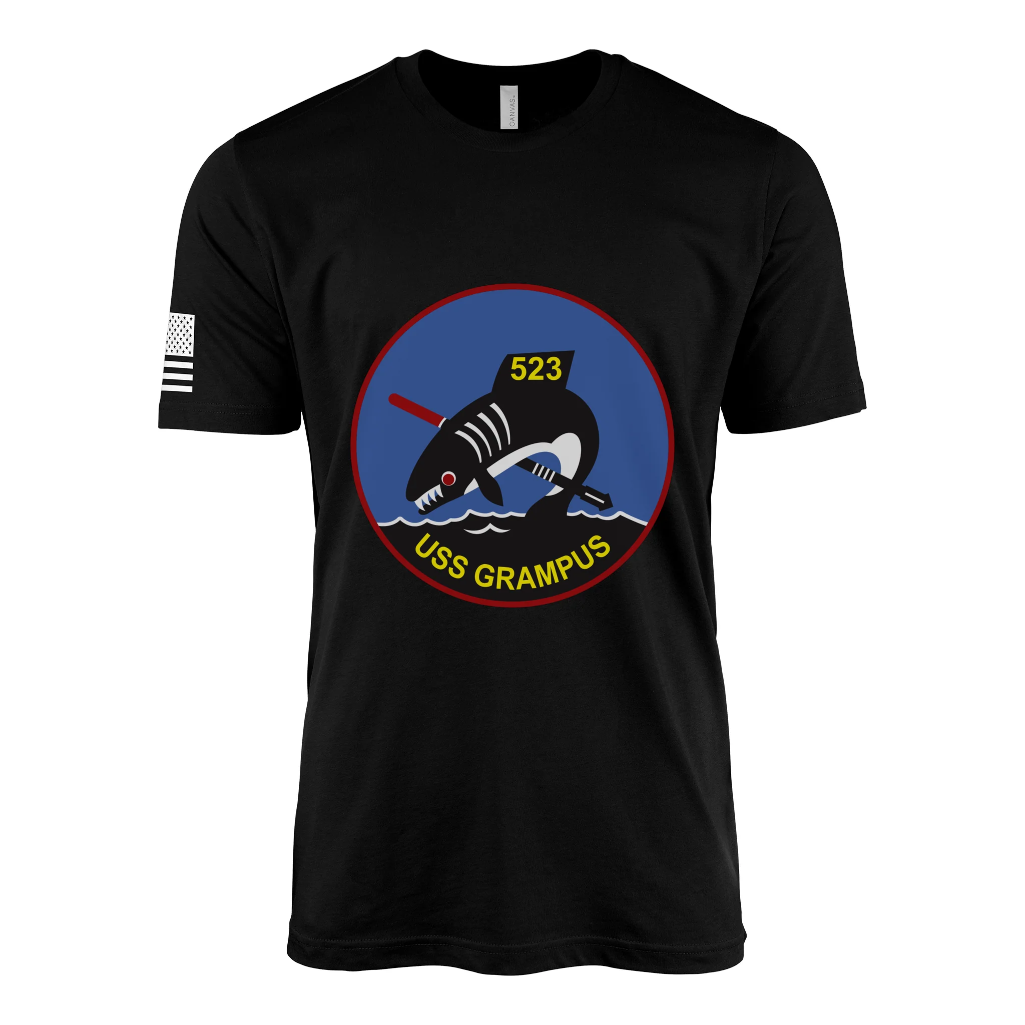 USS Grampus (SS-523) Submarine T-Shirt - Image 2