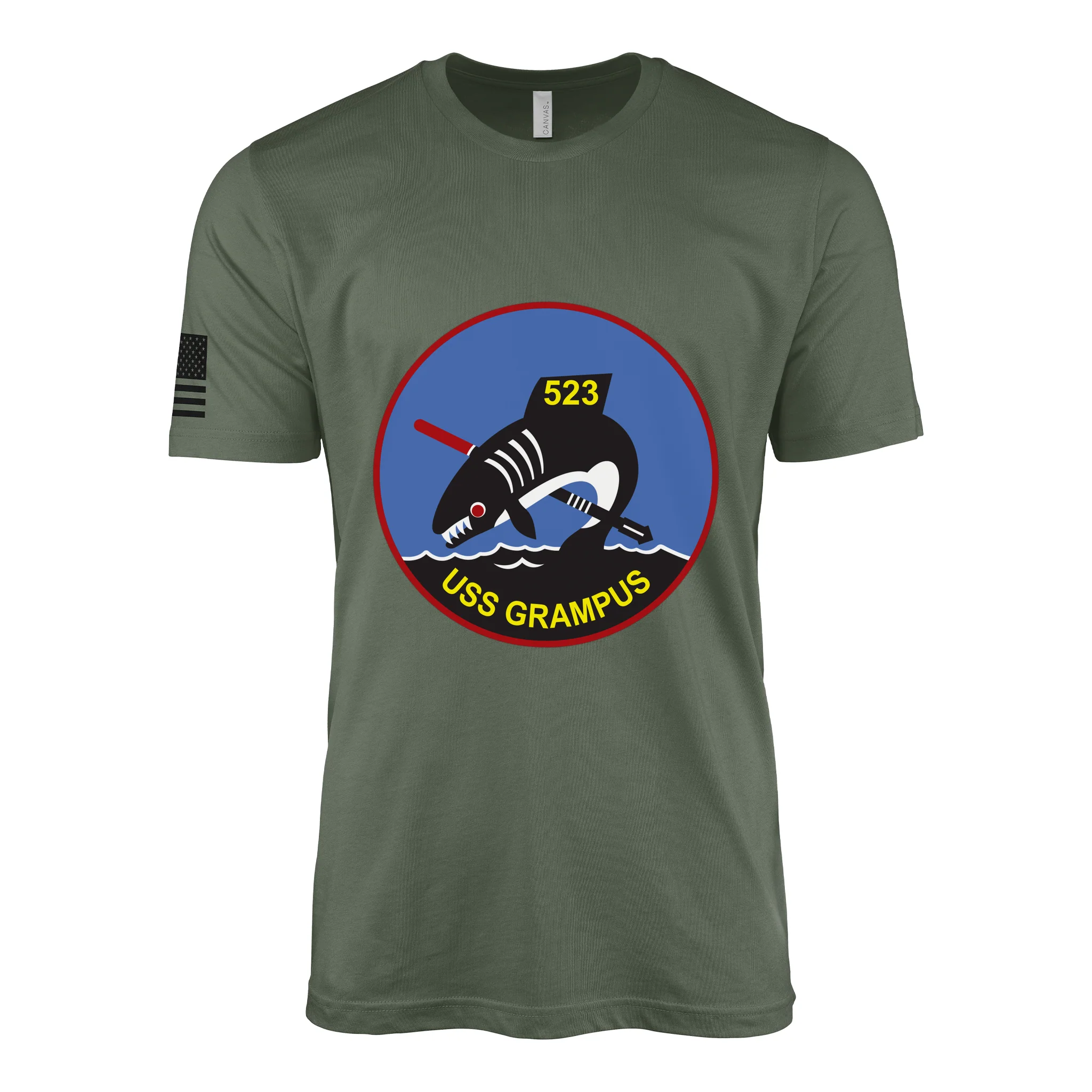 USS Grampus (SS-523) Submarine T-Shirt - Image 3