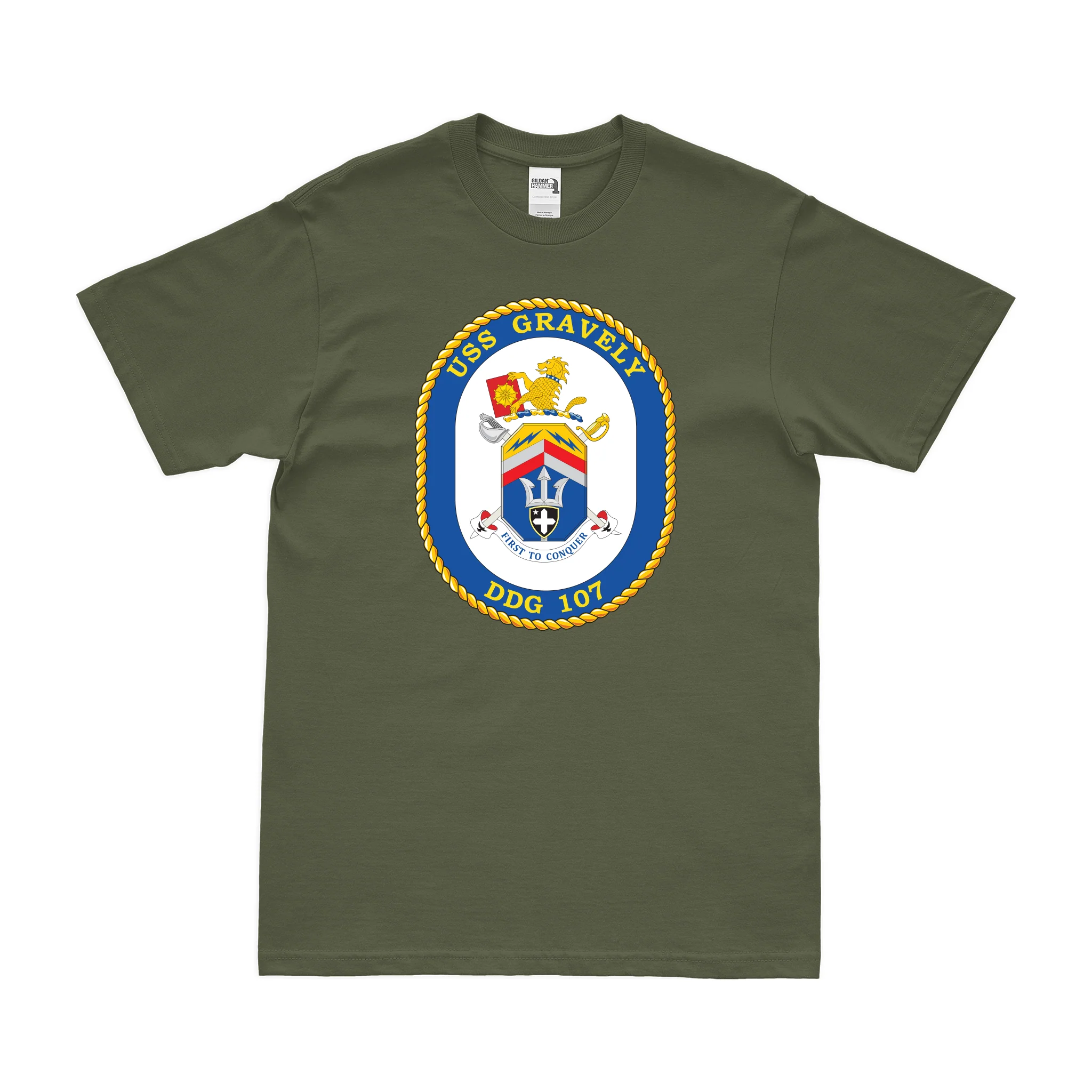 USS Gravely (DDG-107) Logo Emblem T-Shirt - Image 2