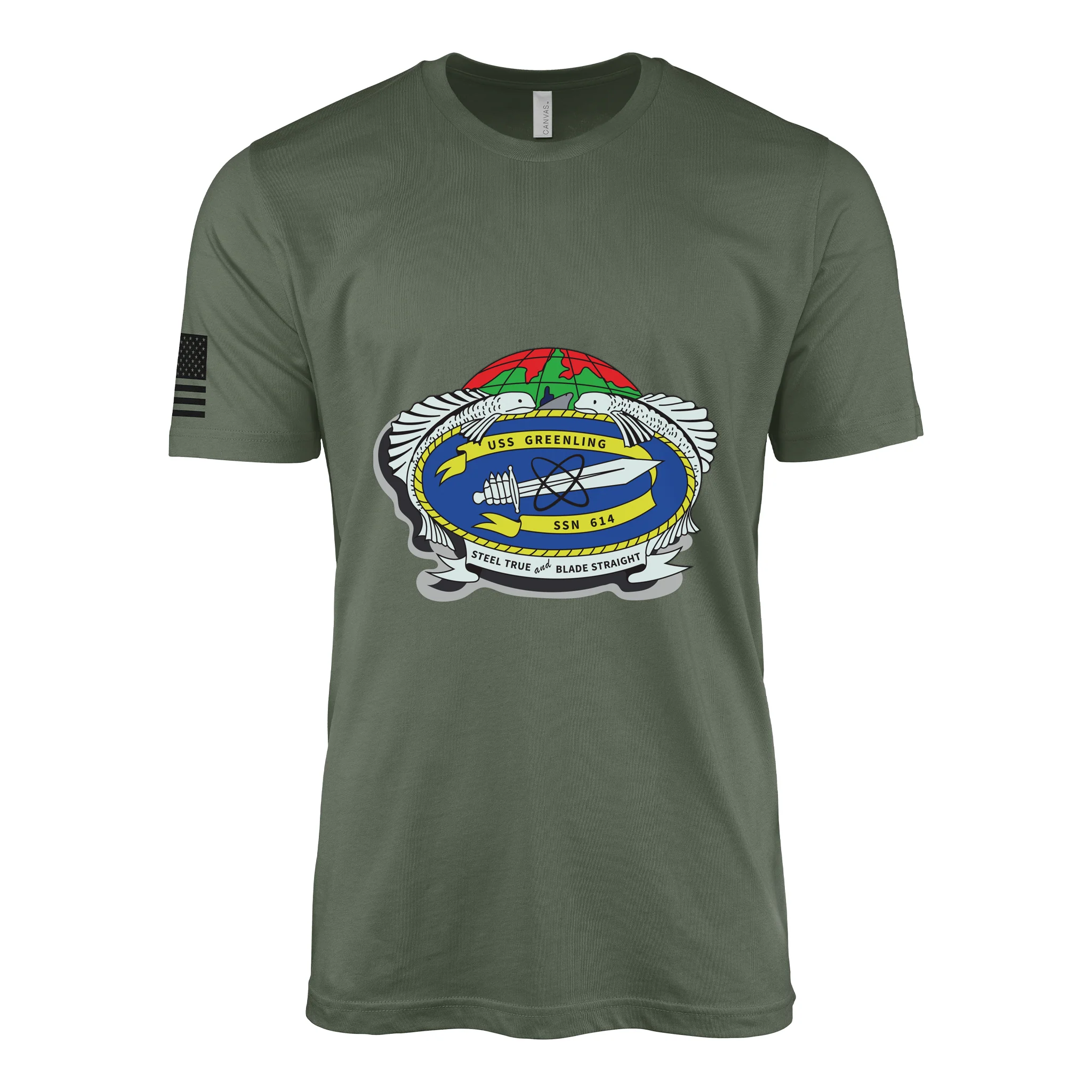 USS Greenling (SSN-614) Submarine T-Shirt - Image 3