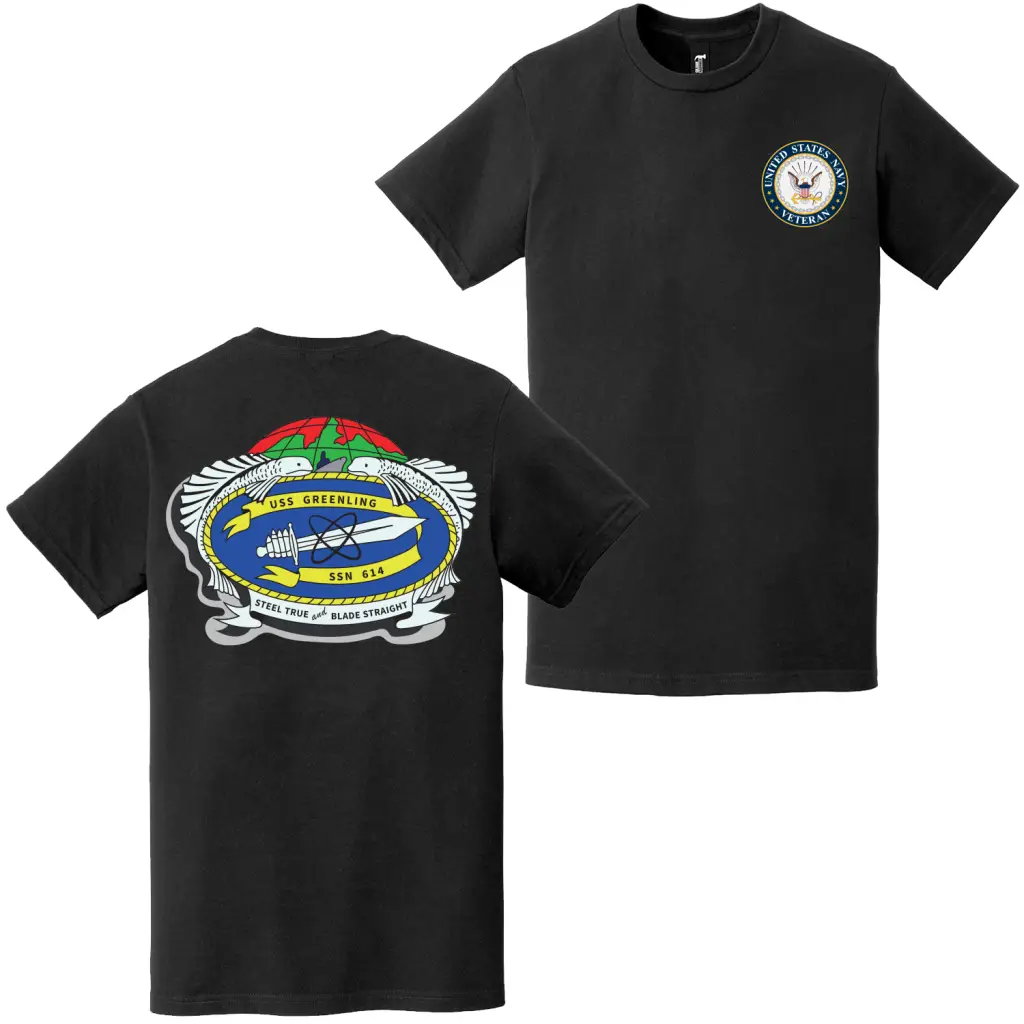 USS Greenling (SSN-614) U.S. Navy Veteran T-Shirt