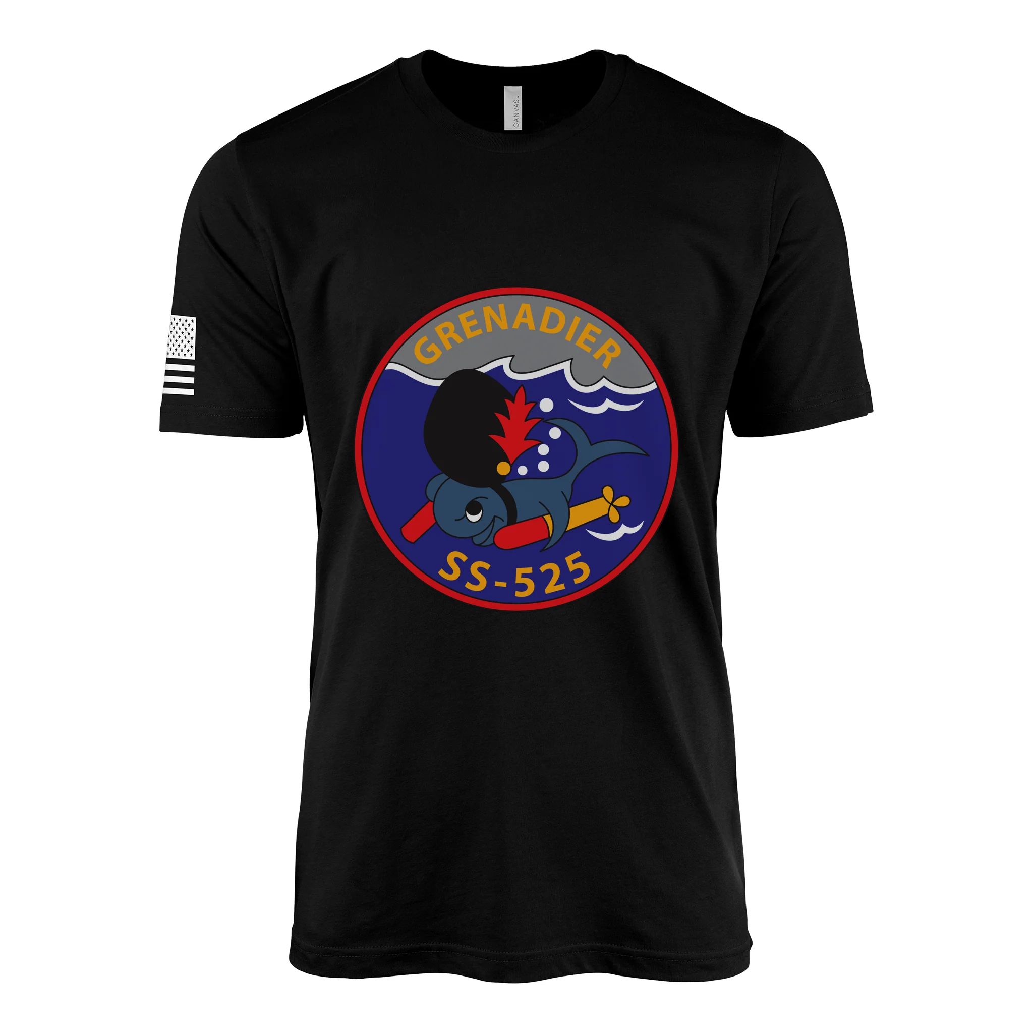 USS Grenadier (SS-525) Submarine T-Shirt - Image 2