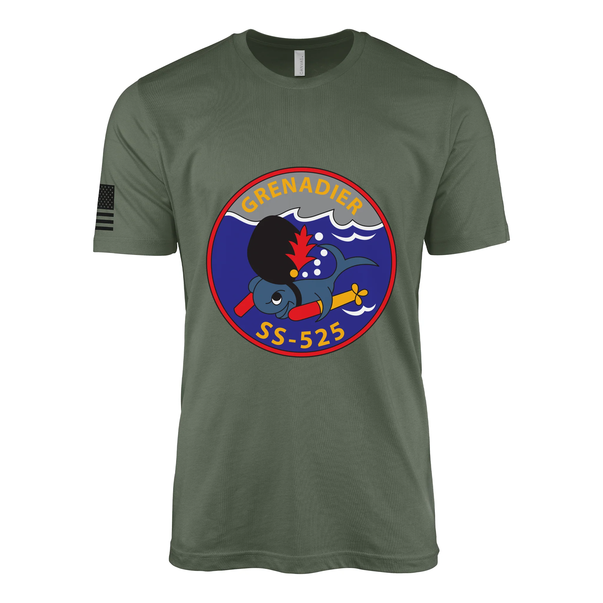 USS Grenadier (SS-525) Submarine T-Shirt - Image 3